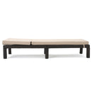 Puerta - Chaise Lounge Frame Cushion Outdoor Wicker Iron - Beige / Dark Brown