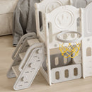 Toddler Slide Kids Playground With Basketball Hoop And Swing