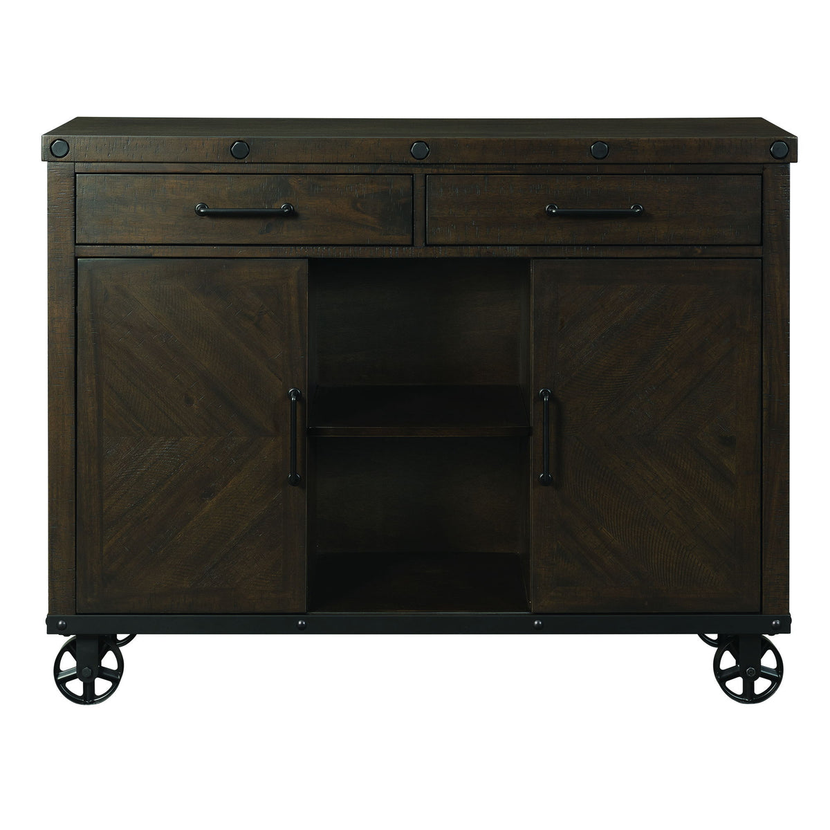 Colorado Server in Dark Brown by Elements International, view 4