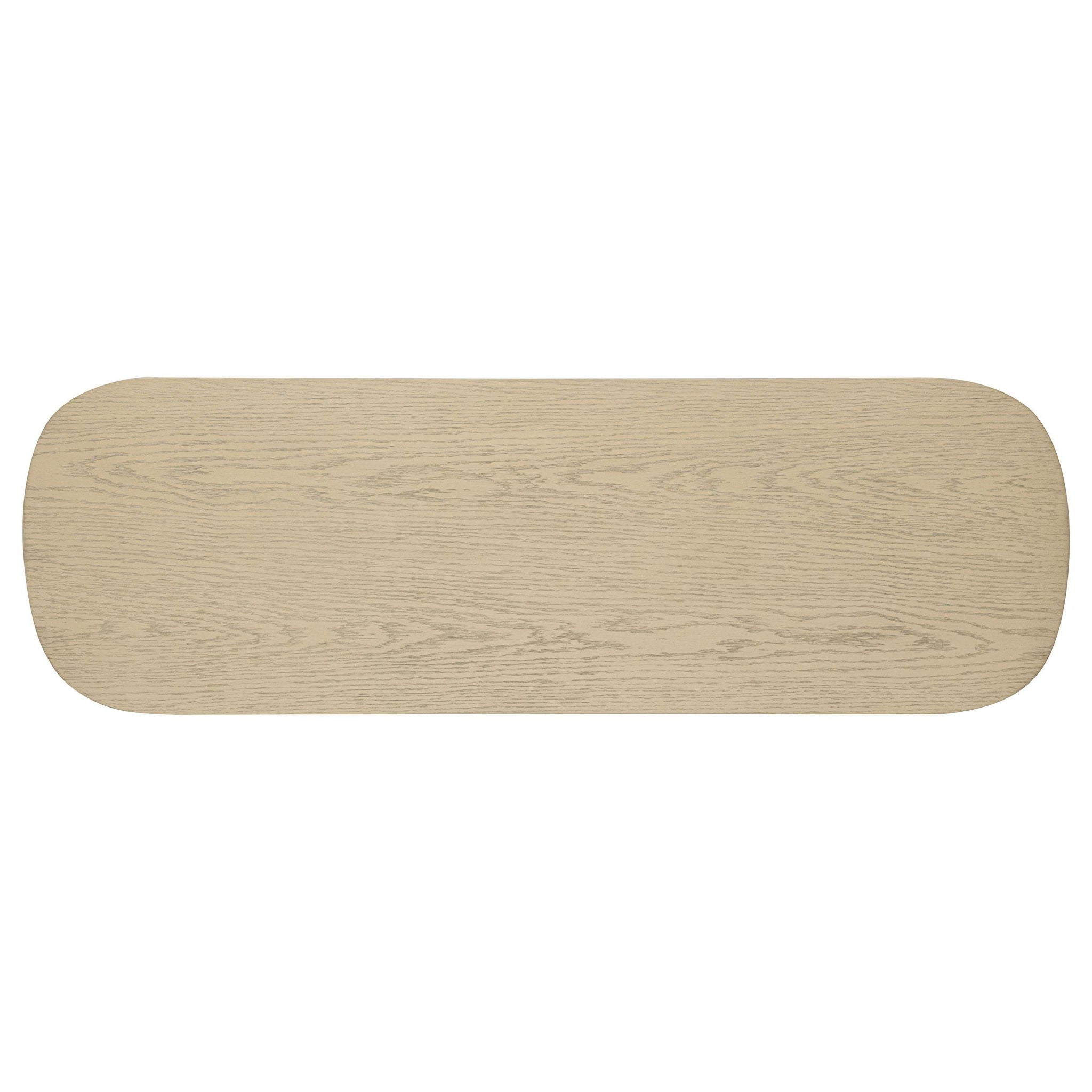 Kailani Coastal Sofa Console Table with Shelf Beige Oak