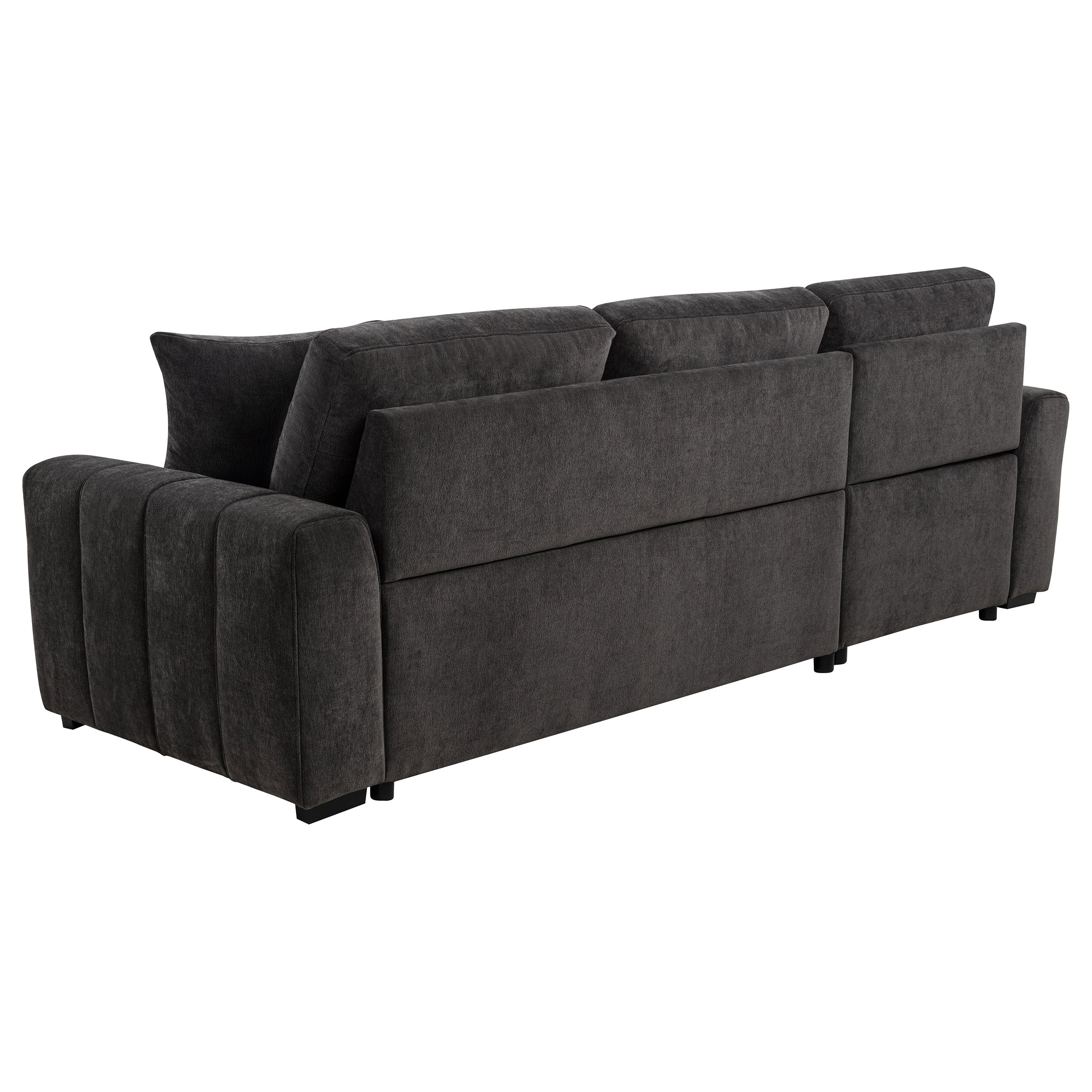 Pastrana Upholstered Sleeper Sectional Sofa LAF Chaise Grey — view 10