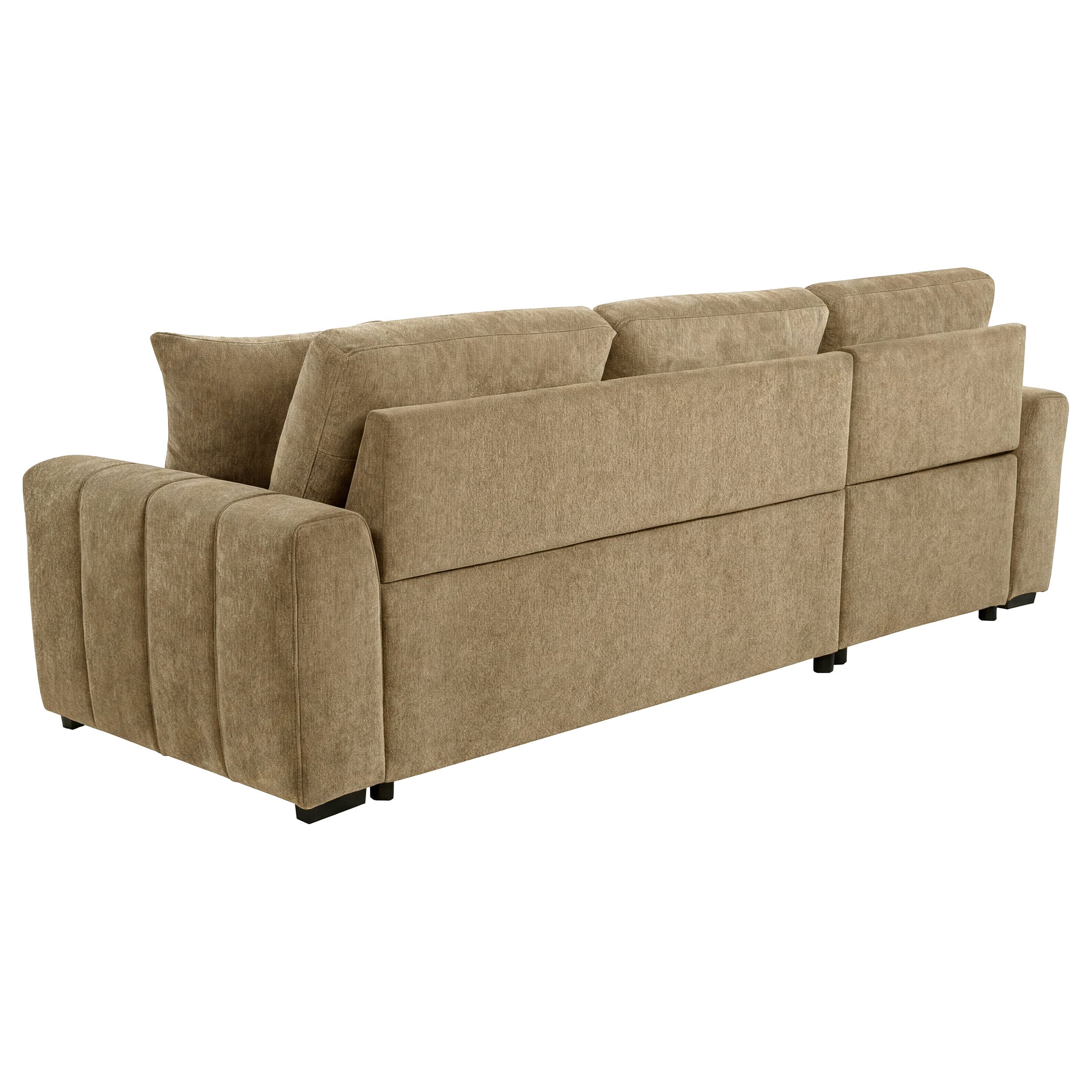 Pastrana Upholstered Sleeper Sectional Sofa LAF Chaise Camel — view 7