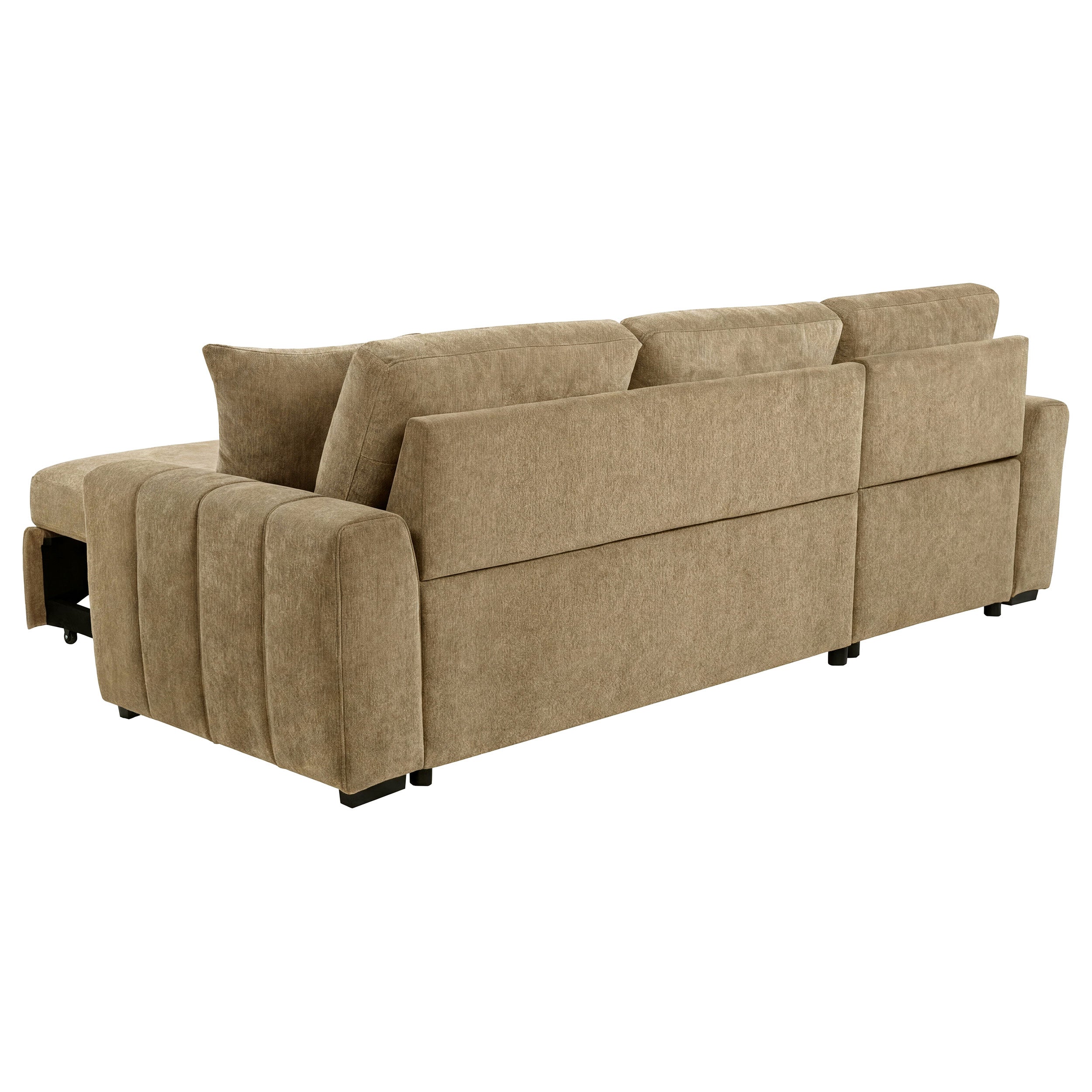 Pastrana Upholstered Sleeper Sectional Sofa LAF Chaise Camel — view 8