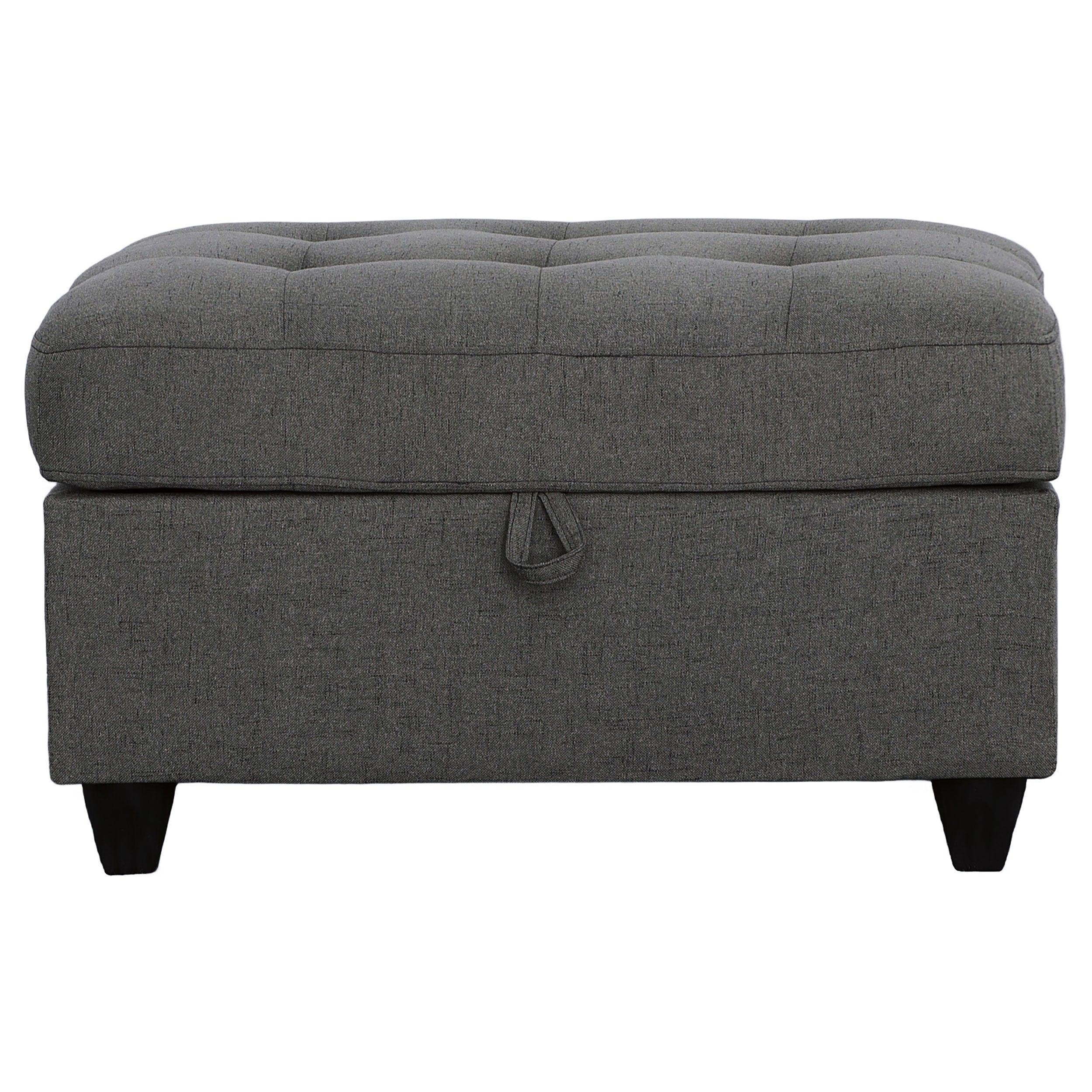 Stonenesse Rectangular Upholstered Storage Ottoman Grey — view 3