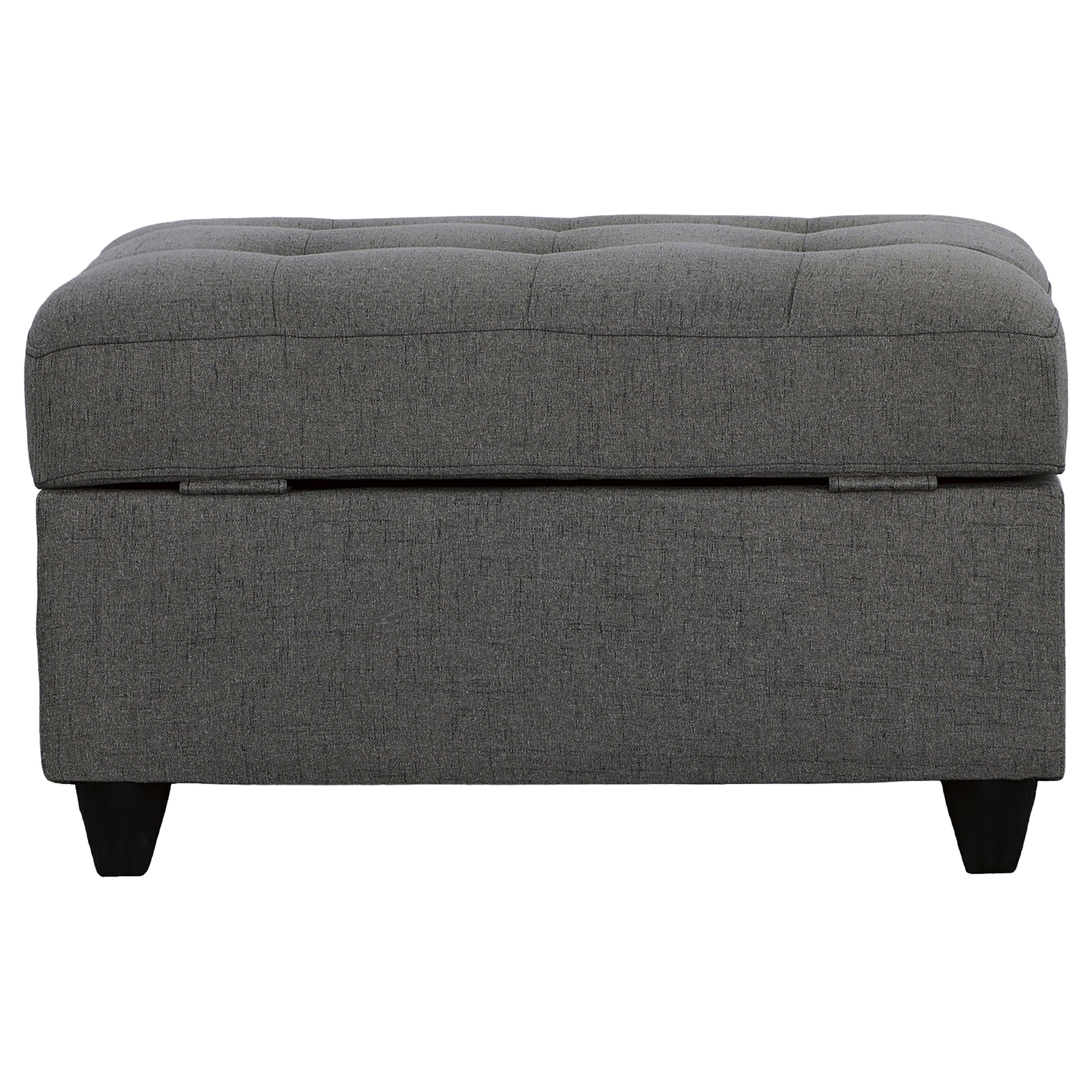 Stonenesse Rectangular Upholstered Storage Ottoman Grey — view 6