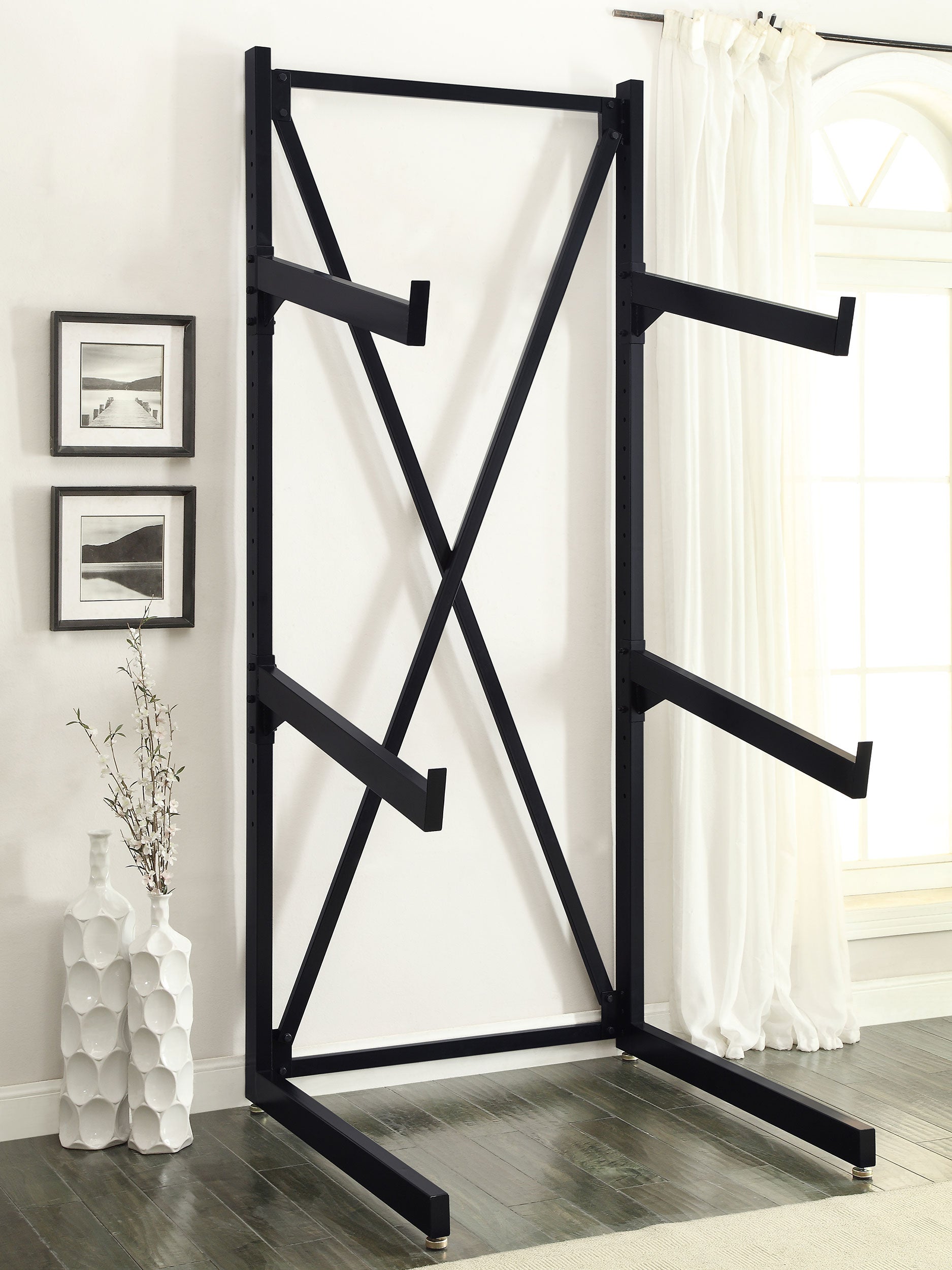 Duarto 3-tier Sofa Display Rack Black — view 2