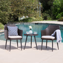 Kenneth - 3 Pieces Chat Set Outdoor Furniture - Brown Multi