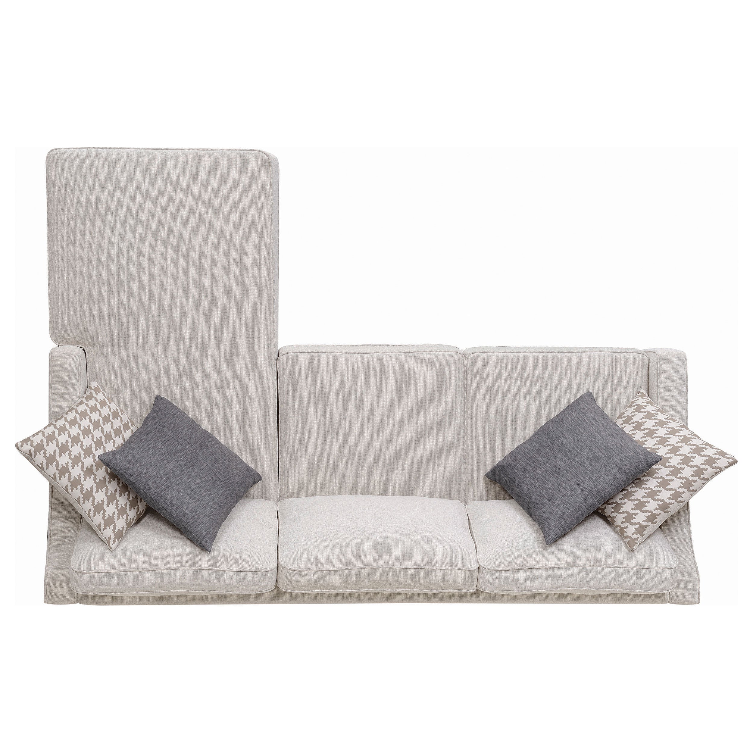 Mcloughlin Upholstered Sloped Arm Sectional Sofa Platinum — view 7