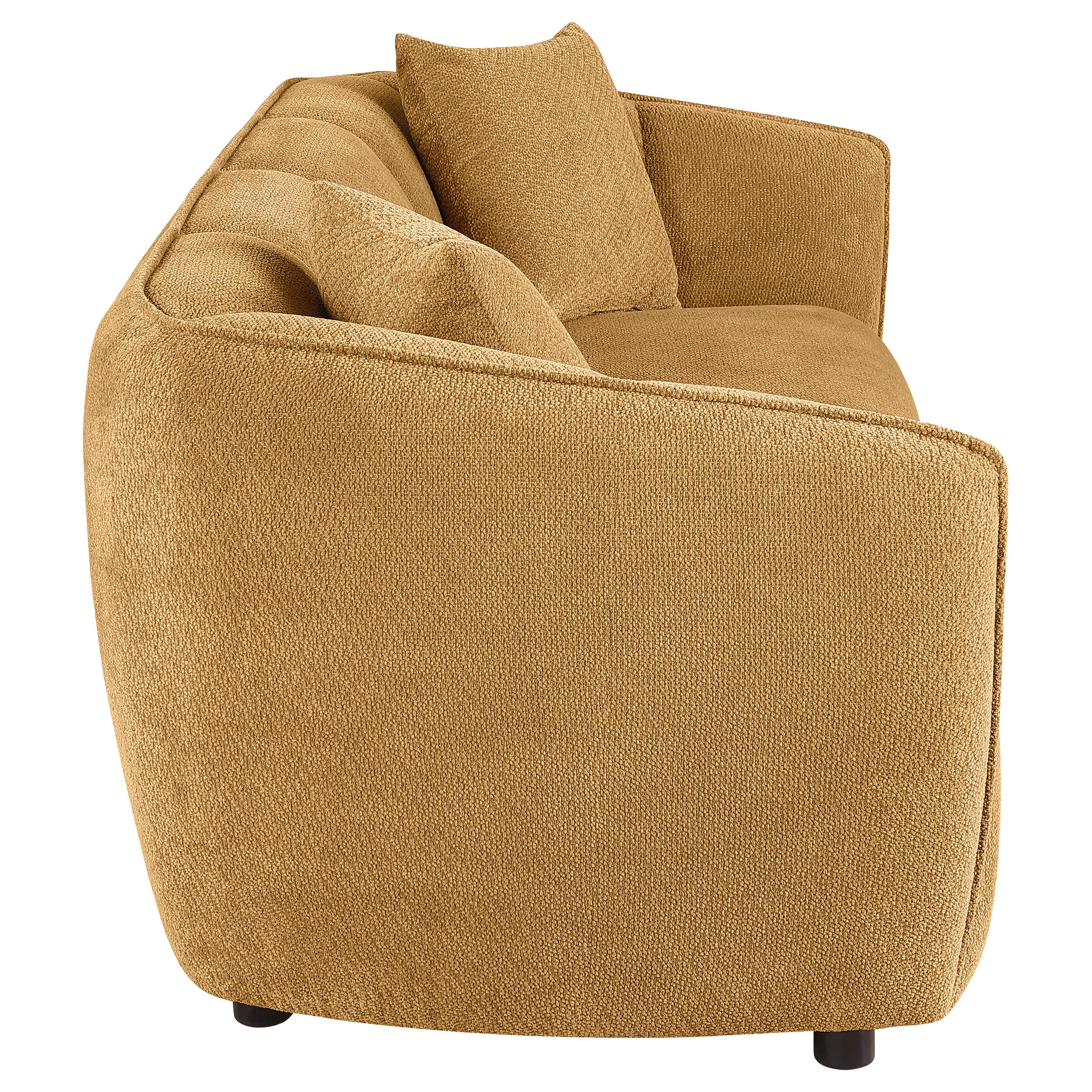 Aleisha Fabric Upholstered Sofa Mustard Yellow — view 8