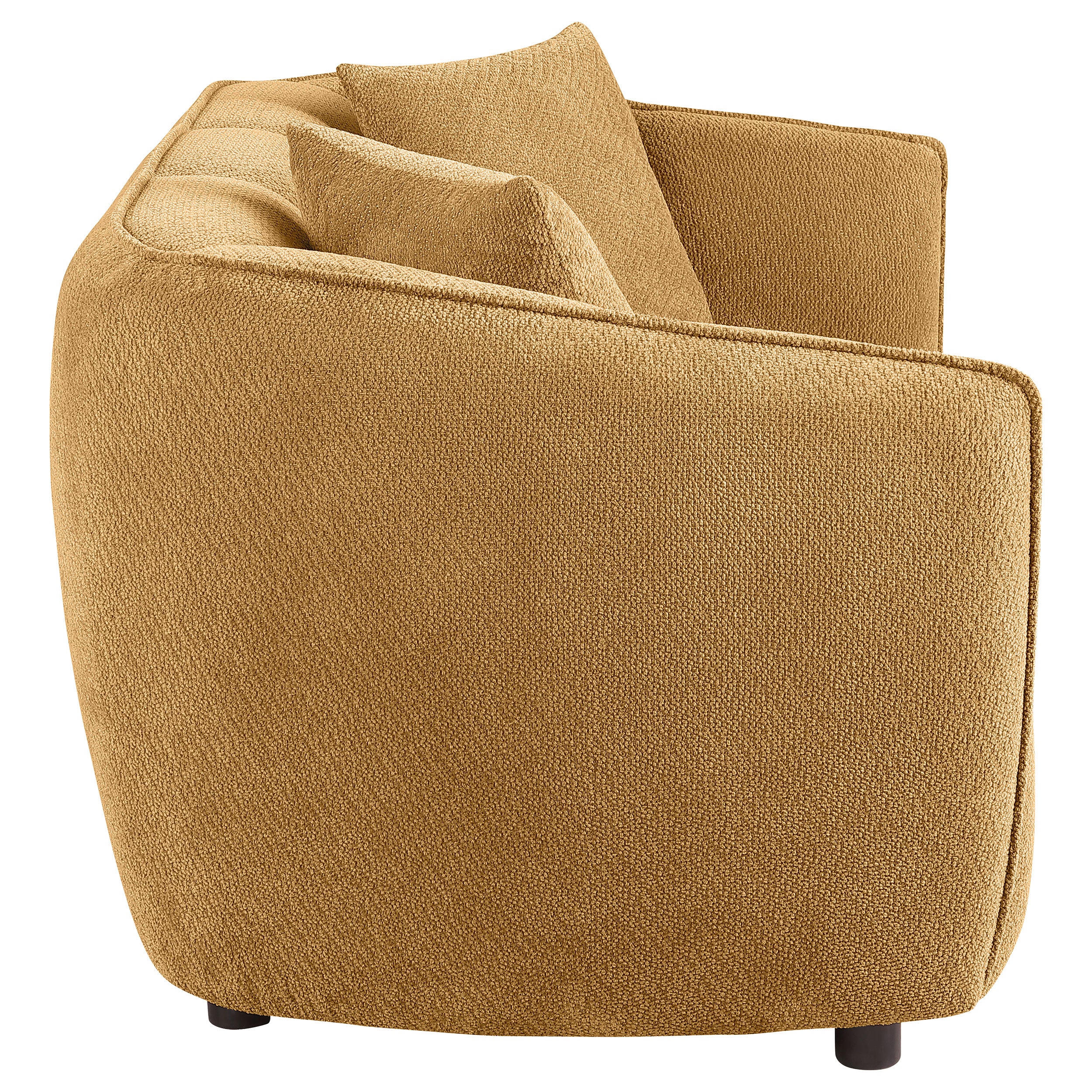 Aleisha Fabric Upholstered Loveseat Mustard Yellow — view 8