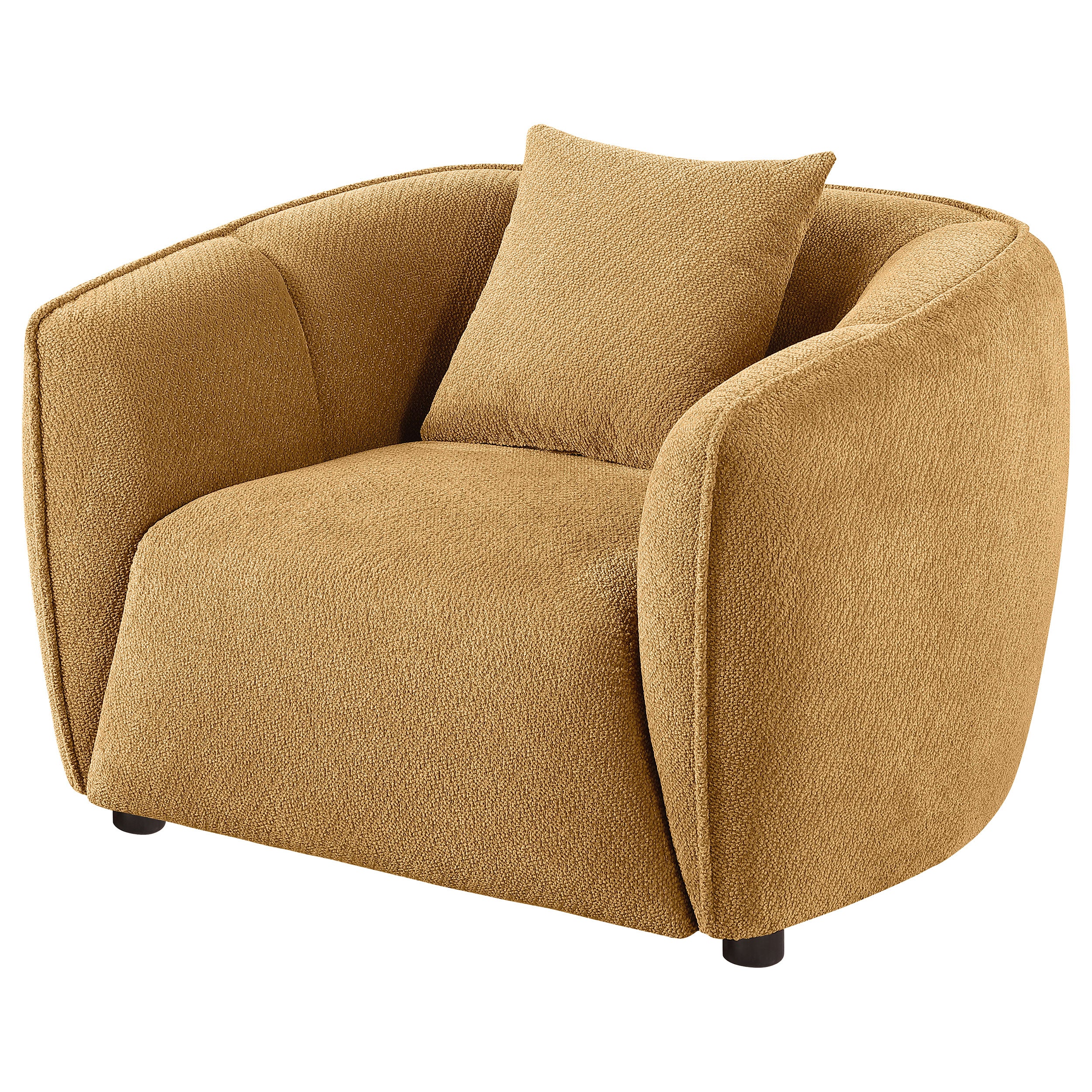 Aleisha Fabric Upholstered Accent Chair Mustard Yellow — view 4