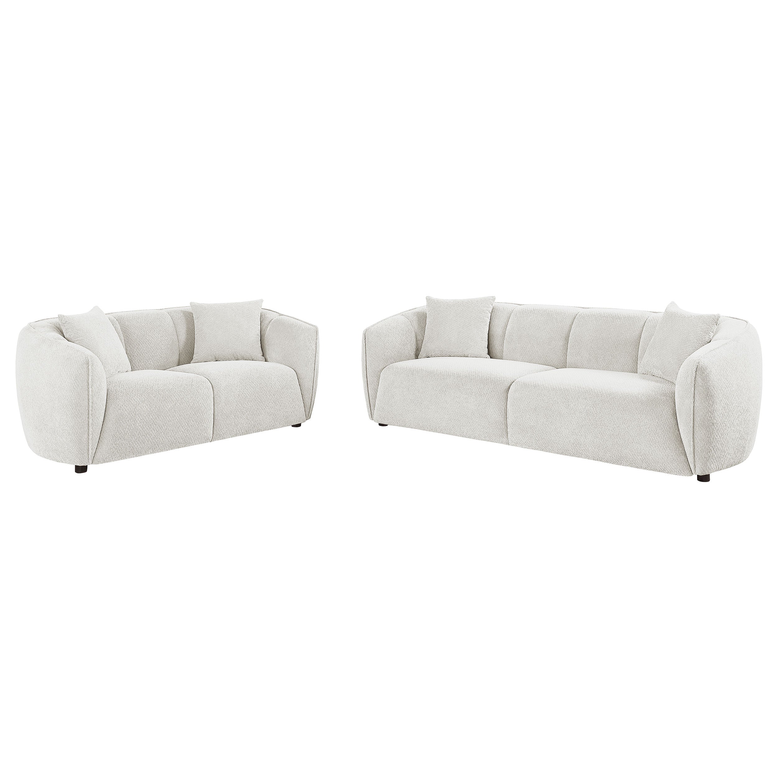 Aleisha 2-piece Fabroc Upholstered Sofa Set Sand — view 1