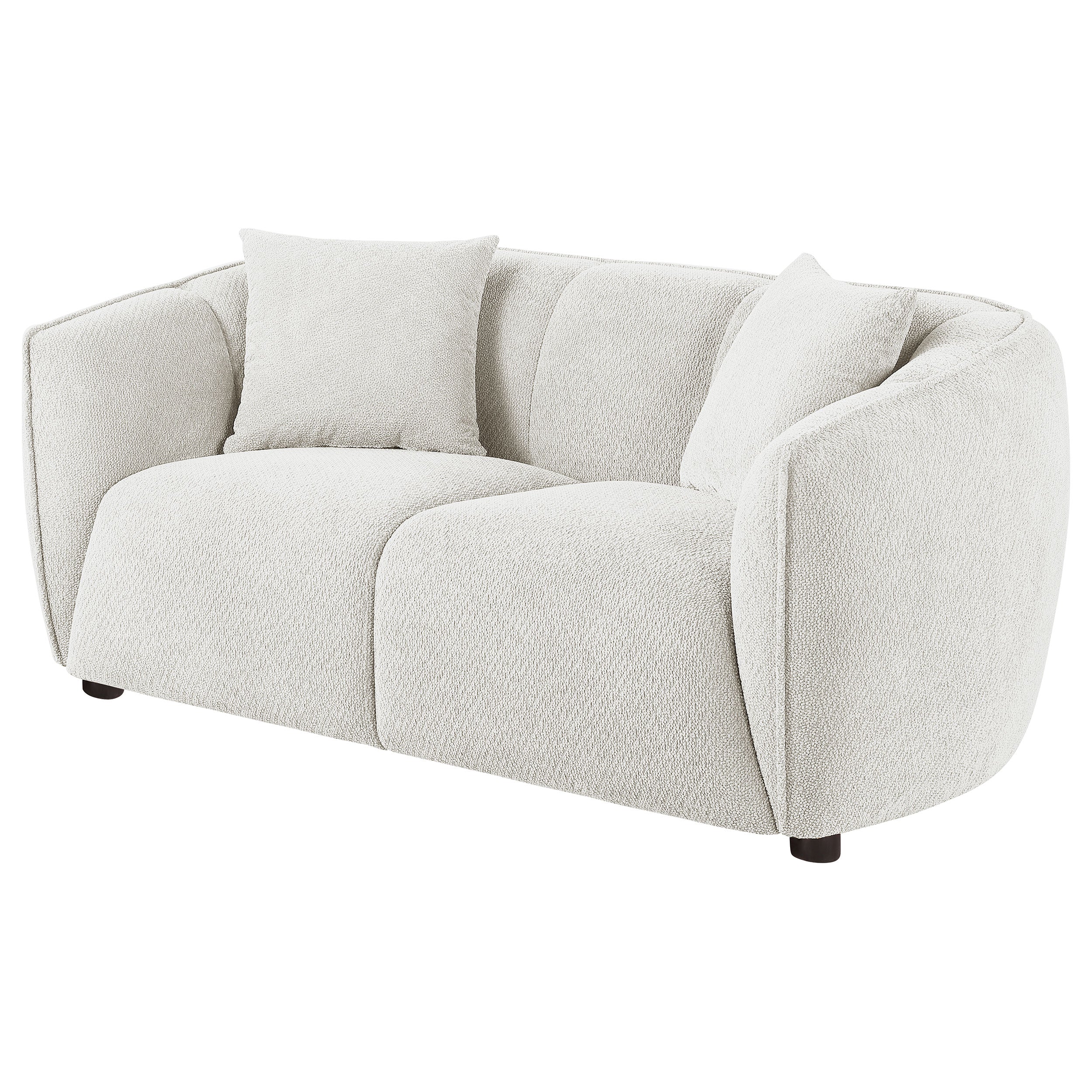 Aleisha Fabric Upholstered Loveseat Sand — view 4