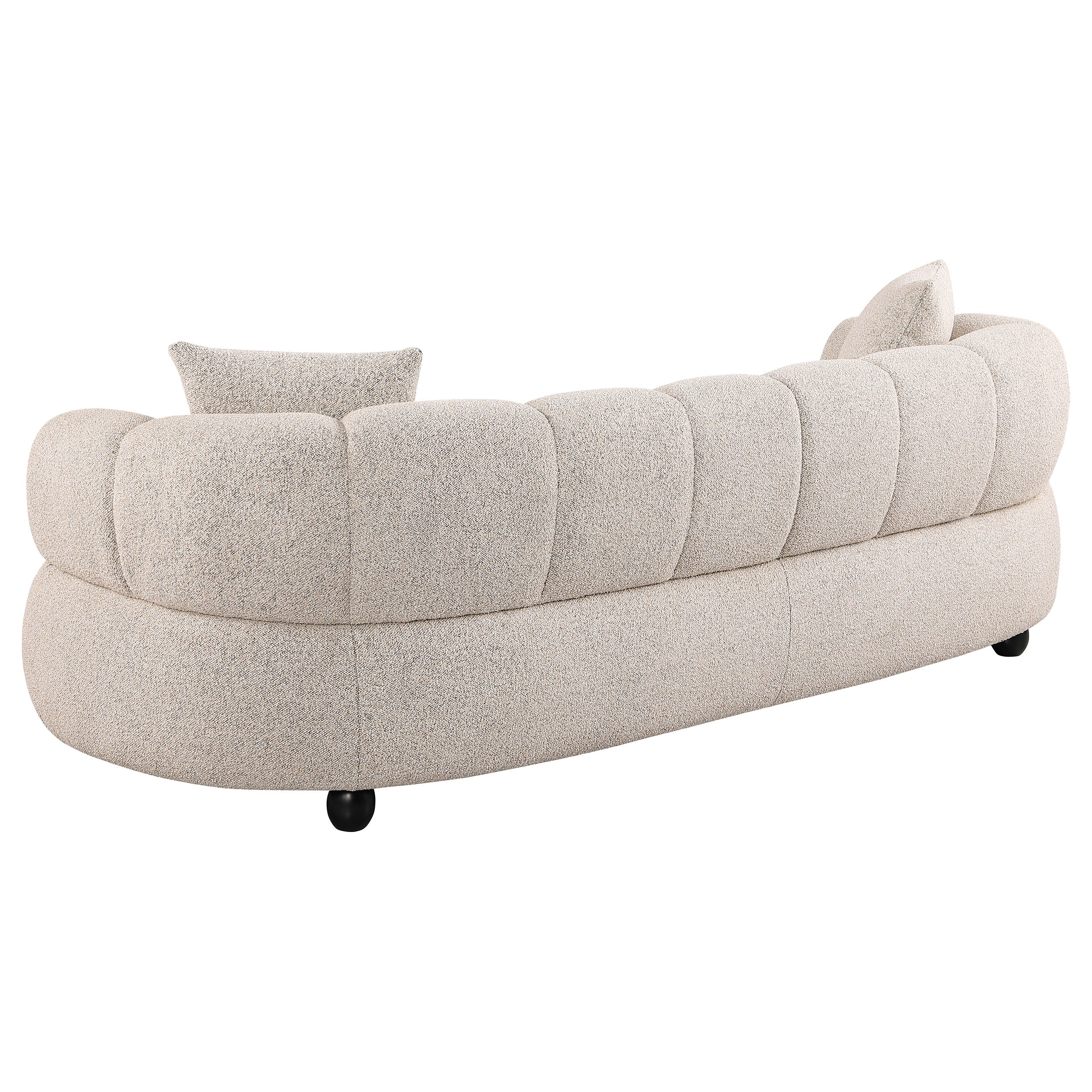 Whitney Contemporary Channel Tufted Woven Fabric Upholstered Sofa — view 6