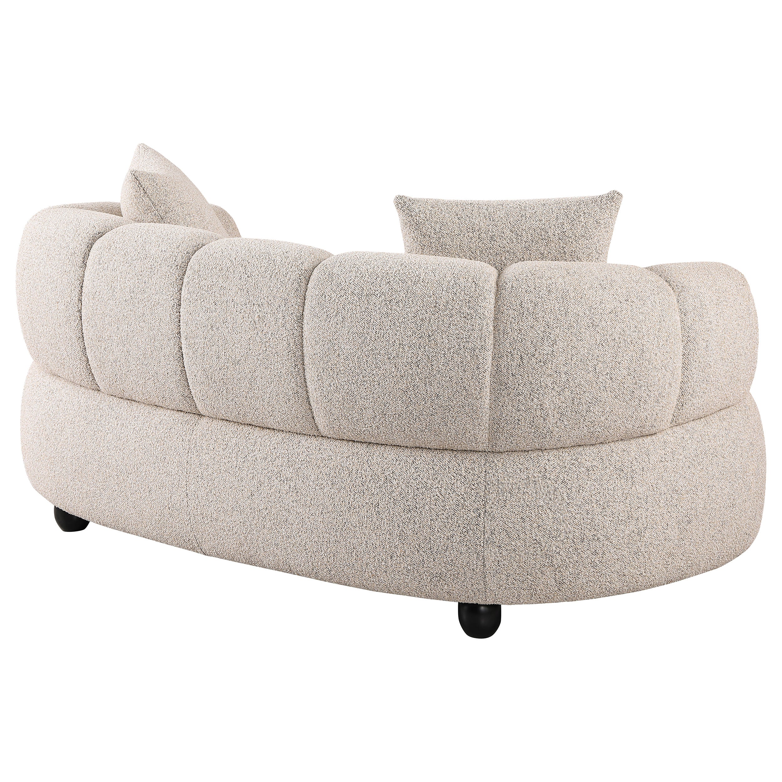 Whitney Contemporary Channel Tufted Woven Fabric Upholstered Loveseat — view 7