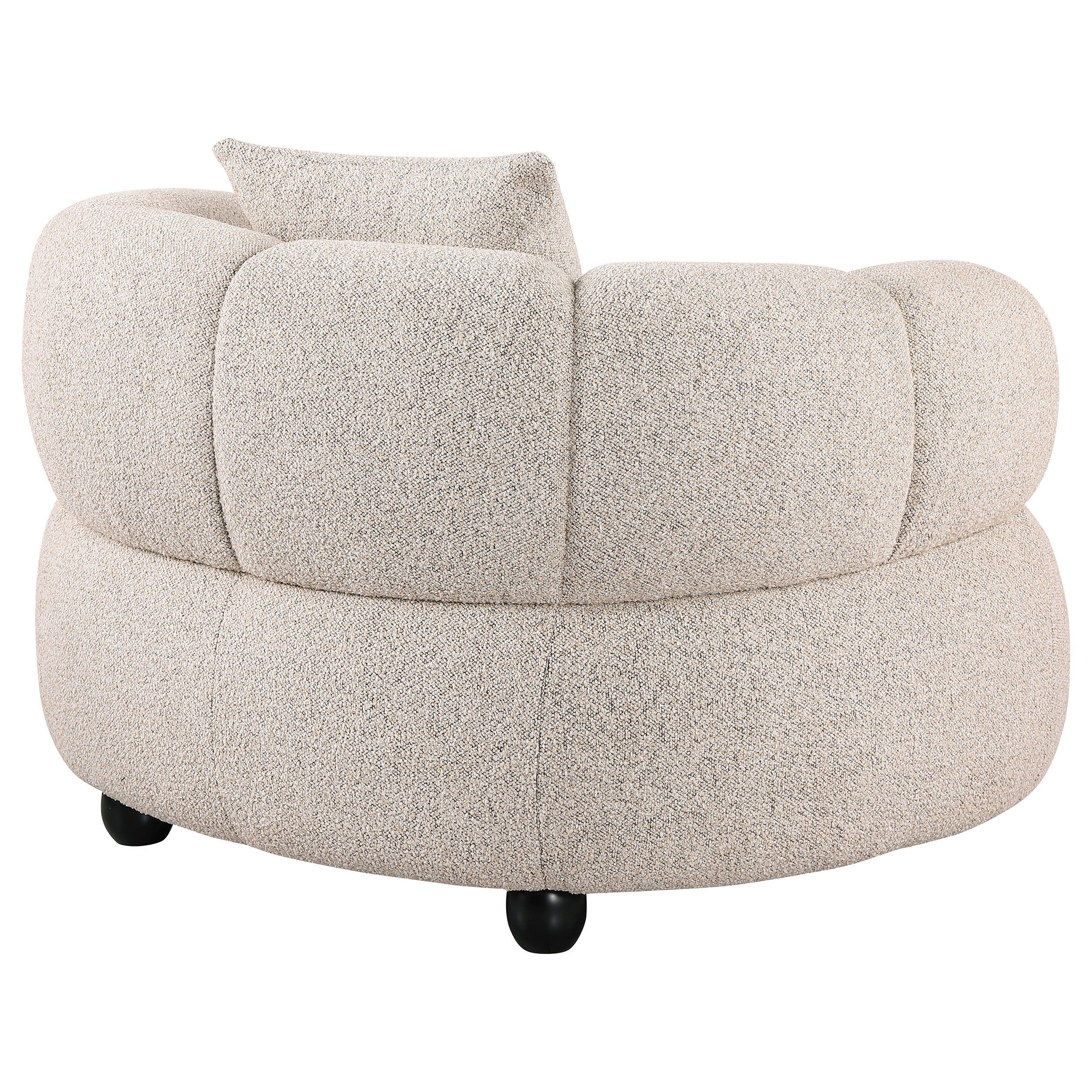 Whitney Contemporary Channel Tufted Woven Fabric Upholstered Accent Chair — view 7