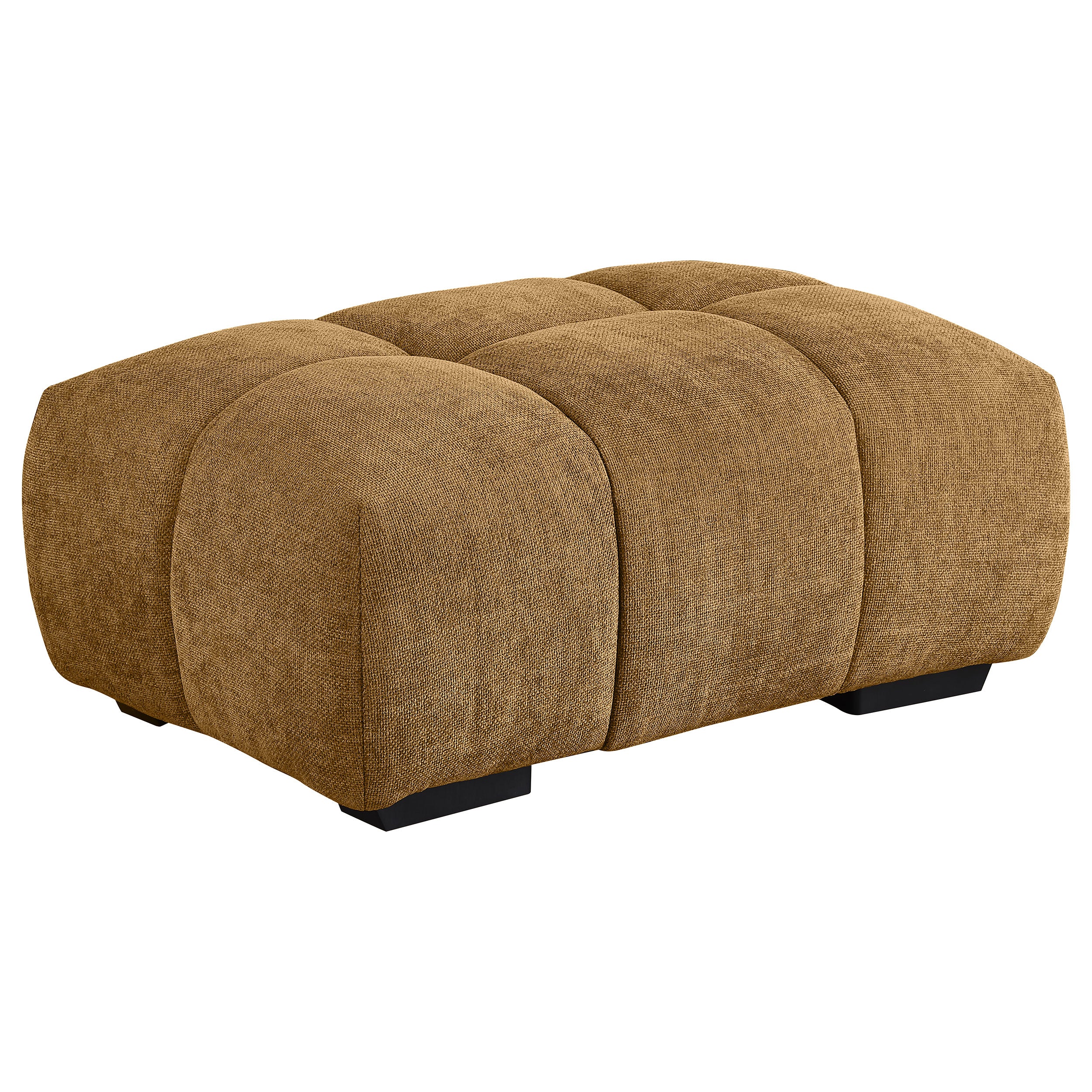 Camacho Rectangular Upholstered Tufted Ottoman Amber — view 1