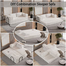 3 Seat Folding Floor Couch & King Size Bed Mattress