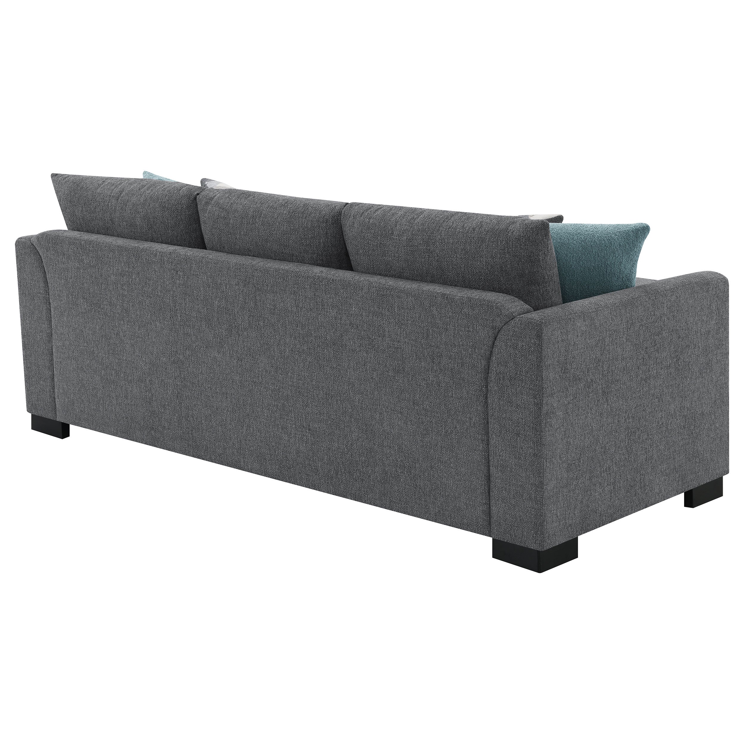 Storey Upholstered Sleeper Sectional Chaise Sofa Grey — view 14