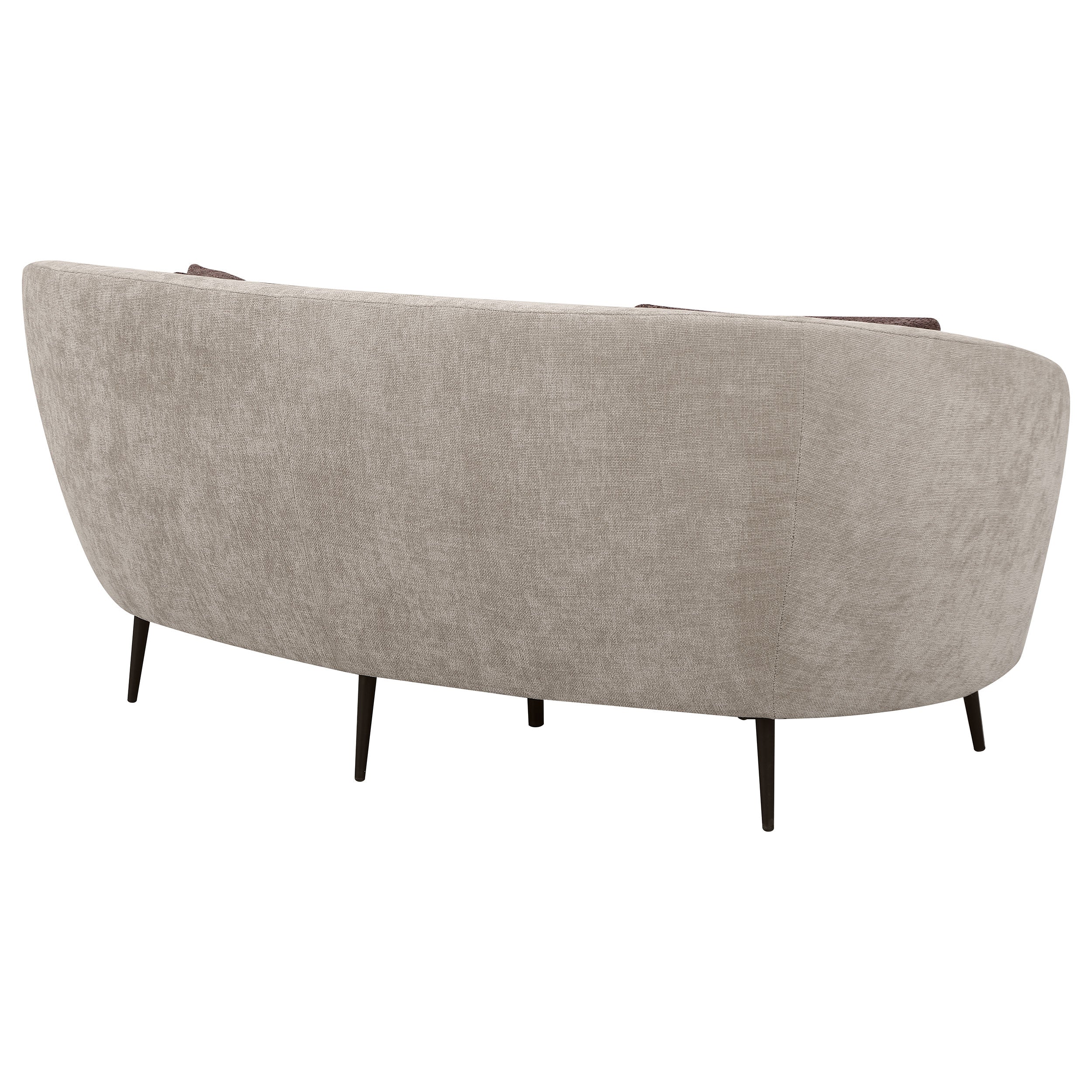 Ellorie Upholstered Channel Back Curved Loveseat Beige — view 7