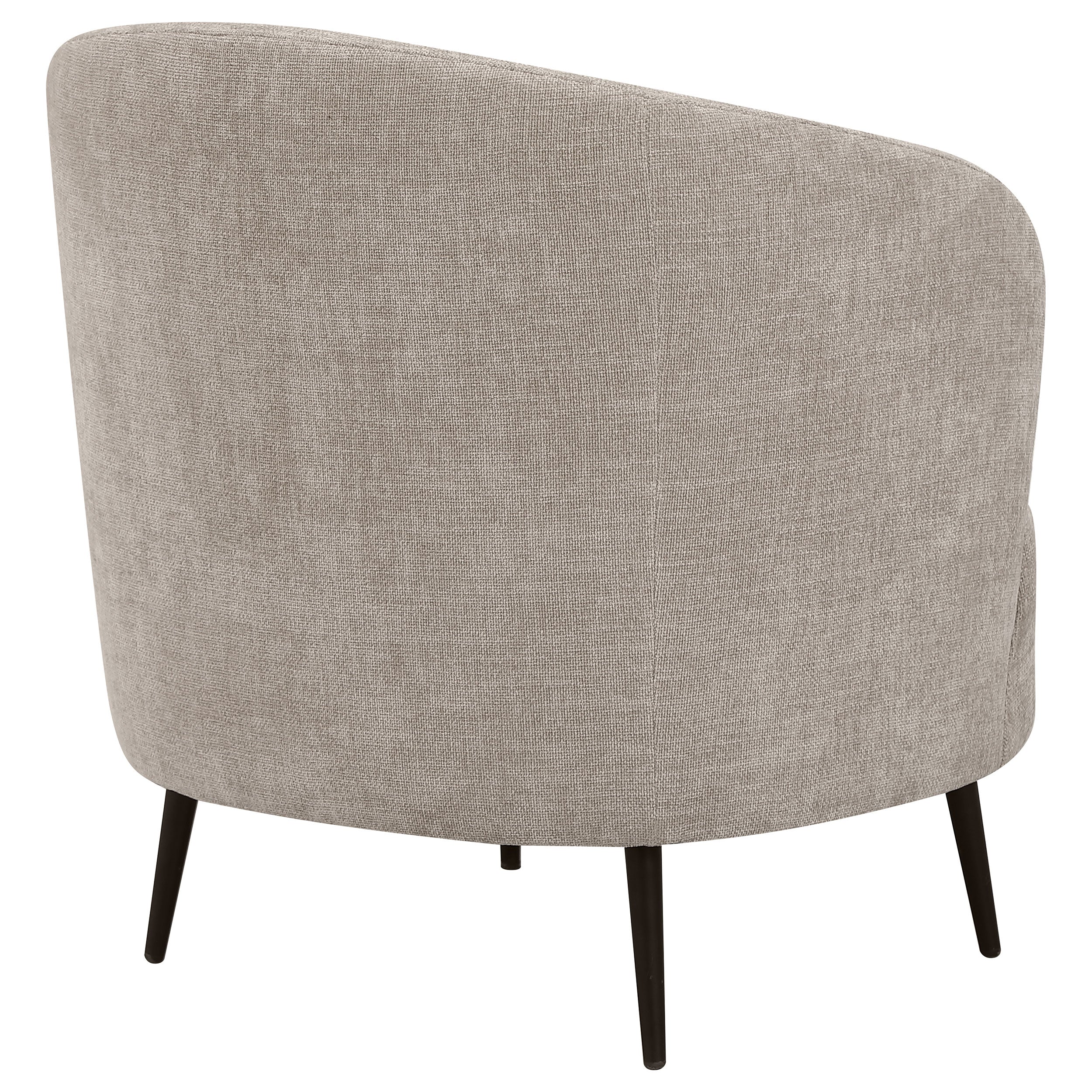 Ellorie Upholstered Channel Back Curved Chair Beige — view 7