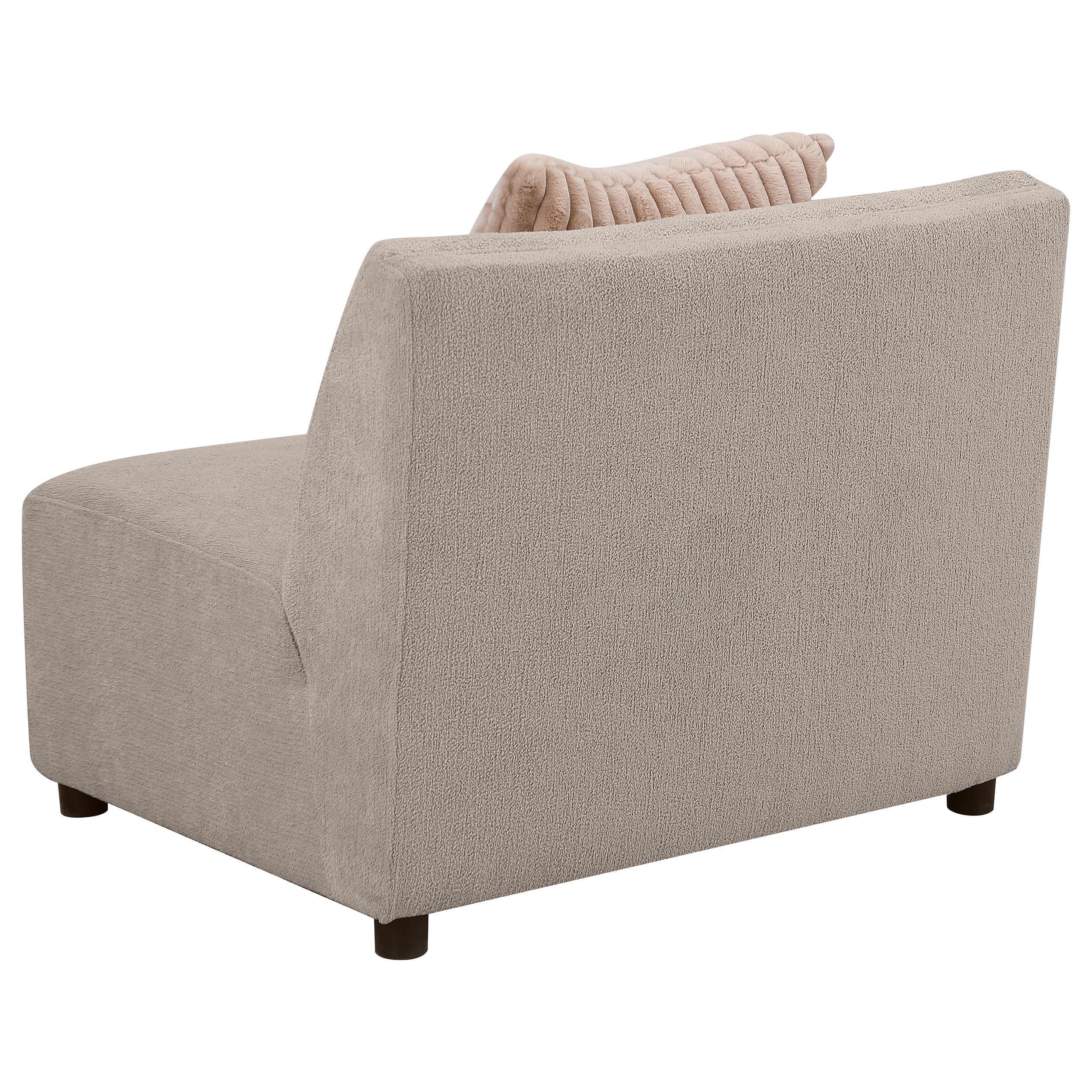 Fayette Upholstered Armless Chair Greige — view 6