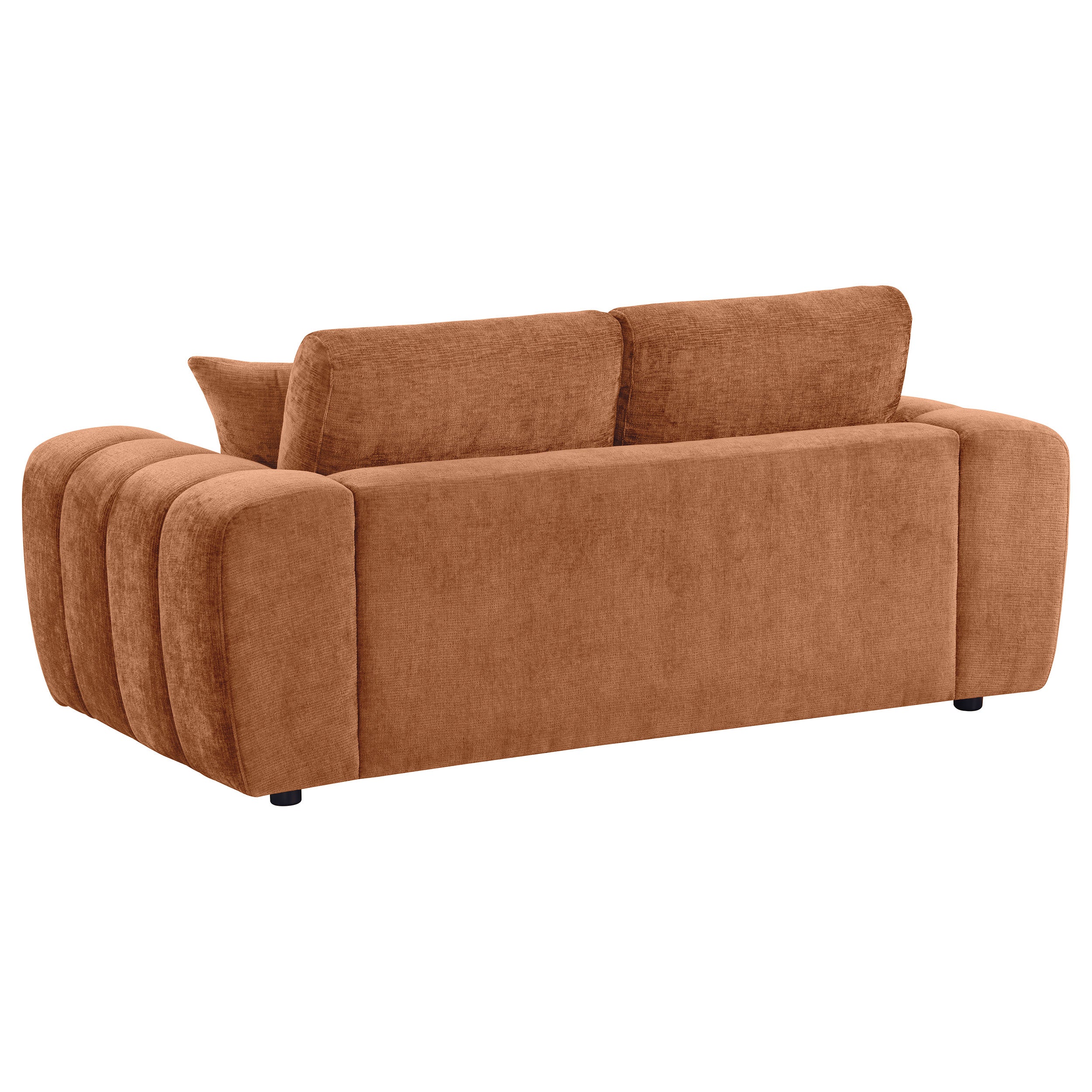 Burnett 4-piece Chenille Upholstered Sofa Set Burnt Orange — view 6