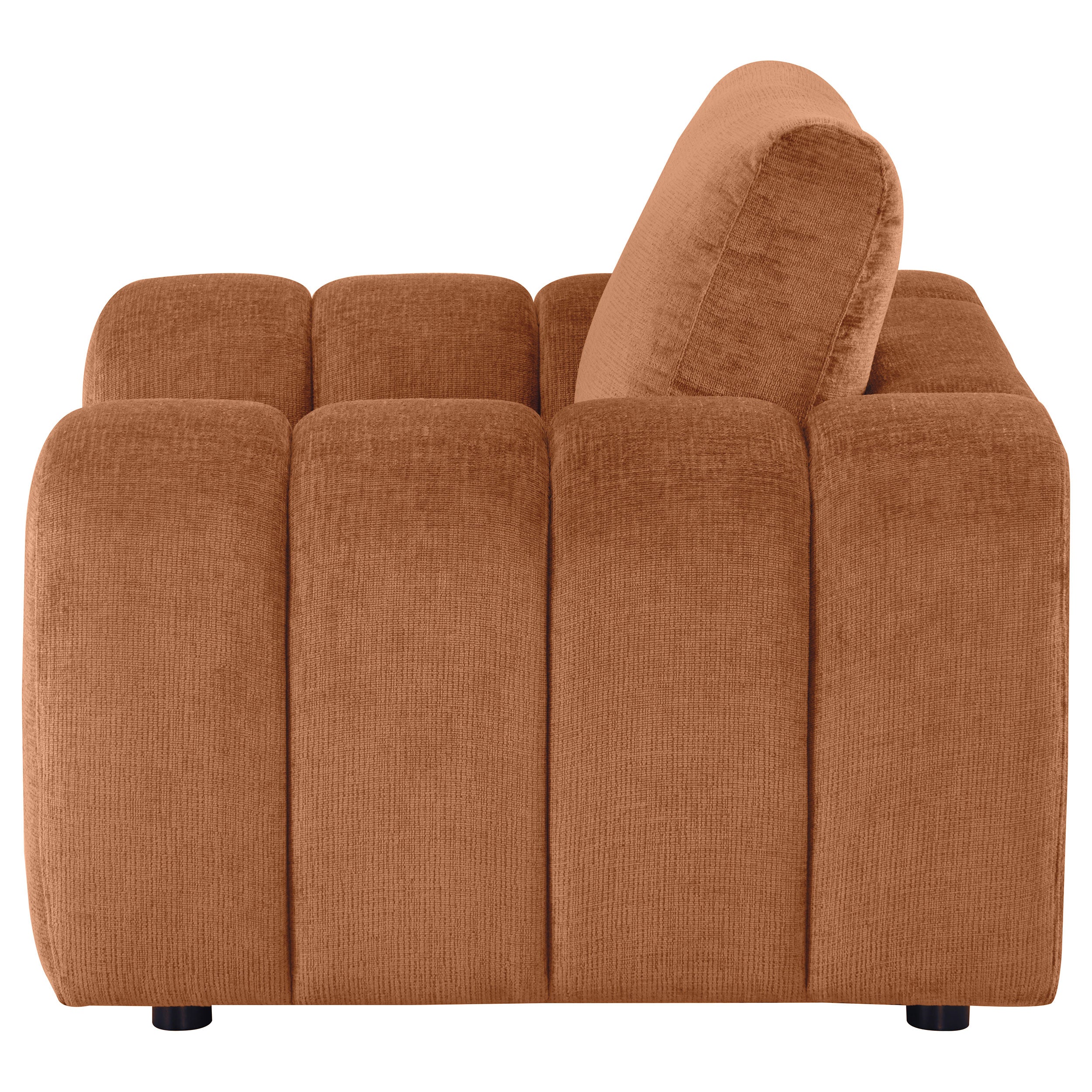 Burnett Chenille Upholstered Accent Chair Burnt Orange — view 5