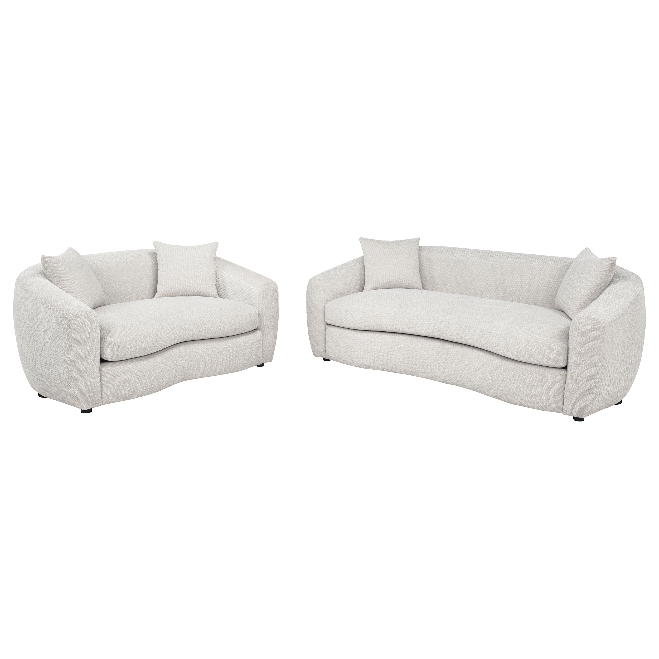 Isabella 2-piece Fabric Upholstered Sofa Set Sand — view 1