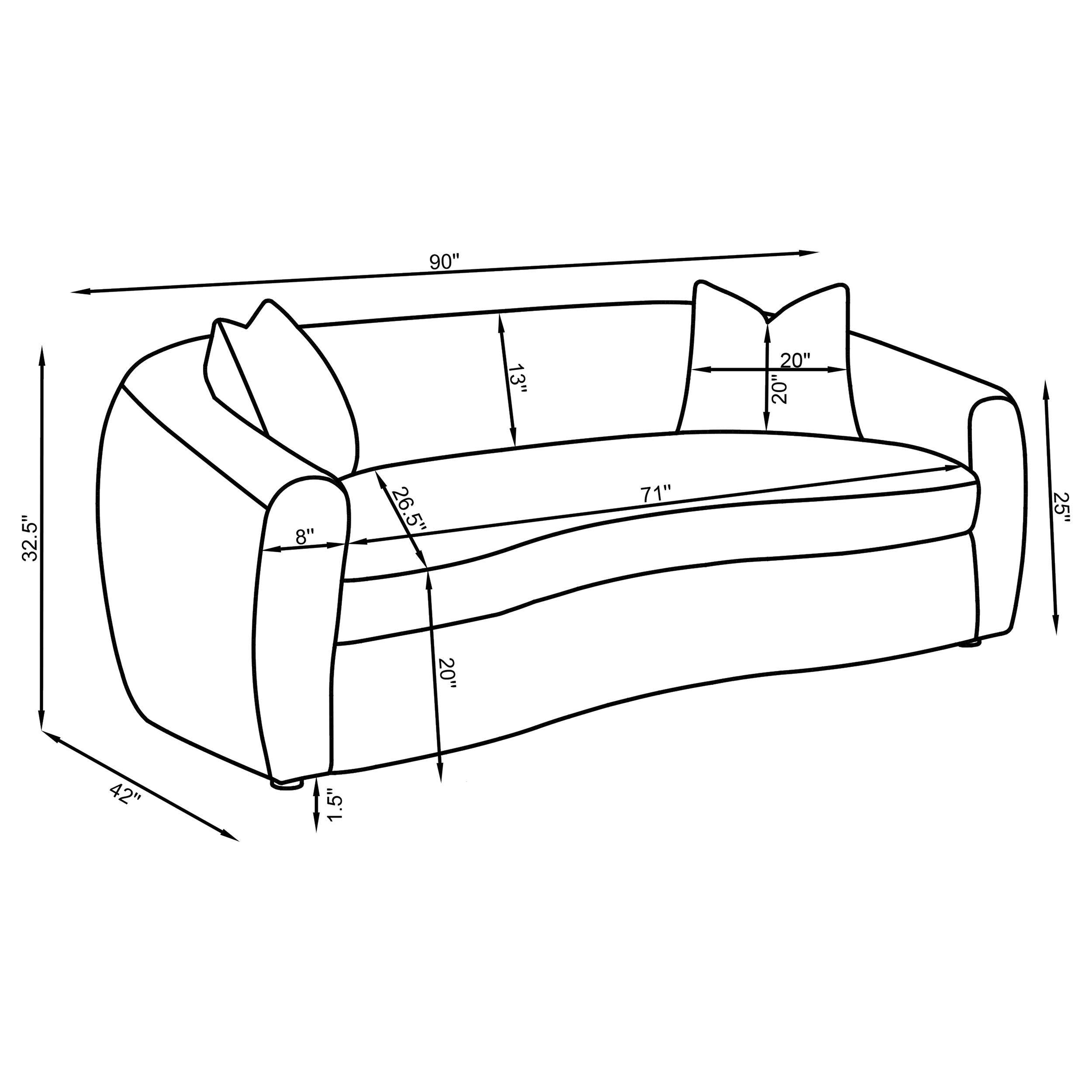 Isabella 2-piece Fabric Upholstered Sofa Set Sand — view 8