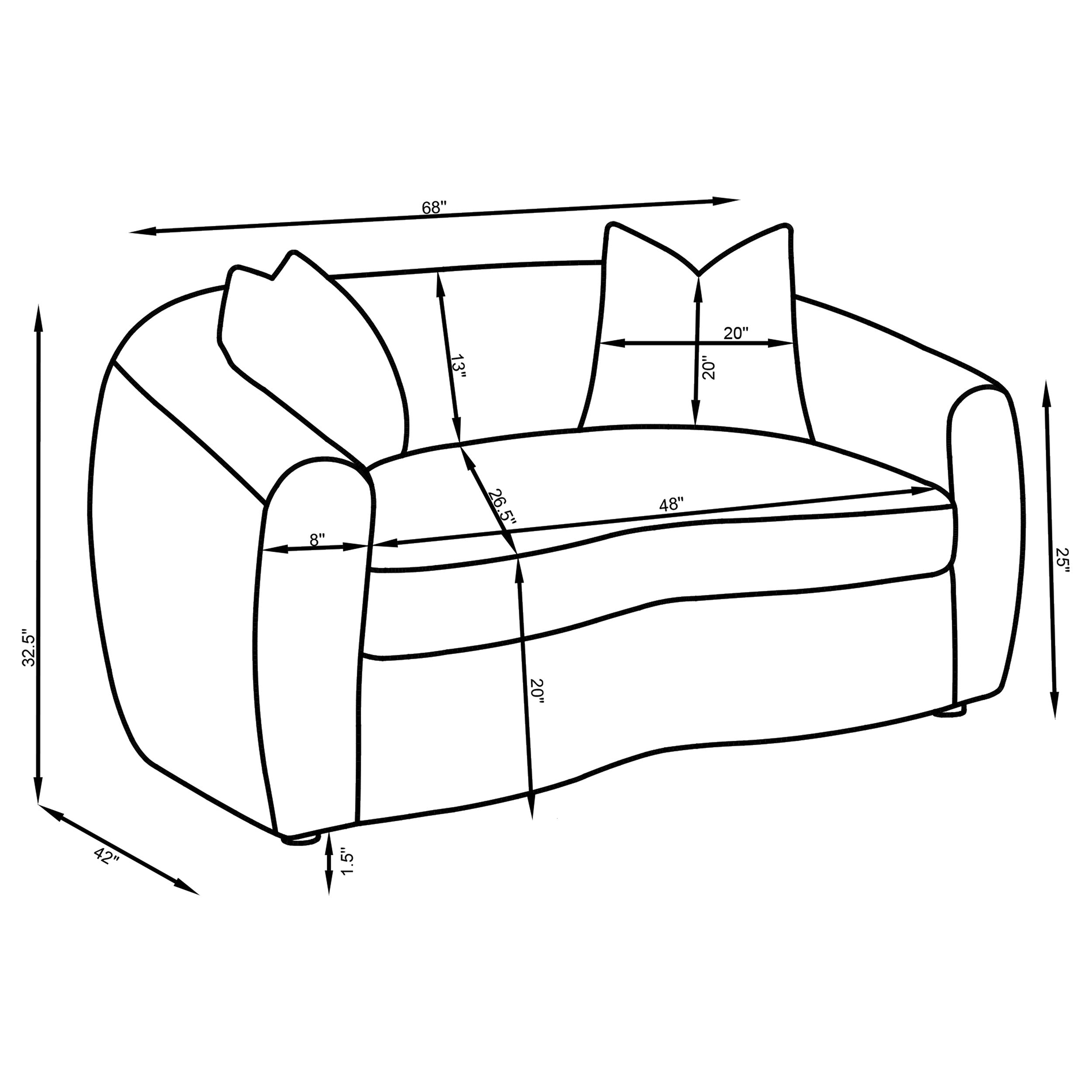 Isabella 2-piece Fabric Upholstered Sofa Set Sand — view 9