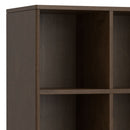 Harper - Low 6 Cube Storage With Drawers - Walnut Brown