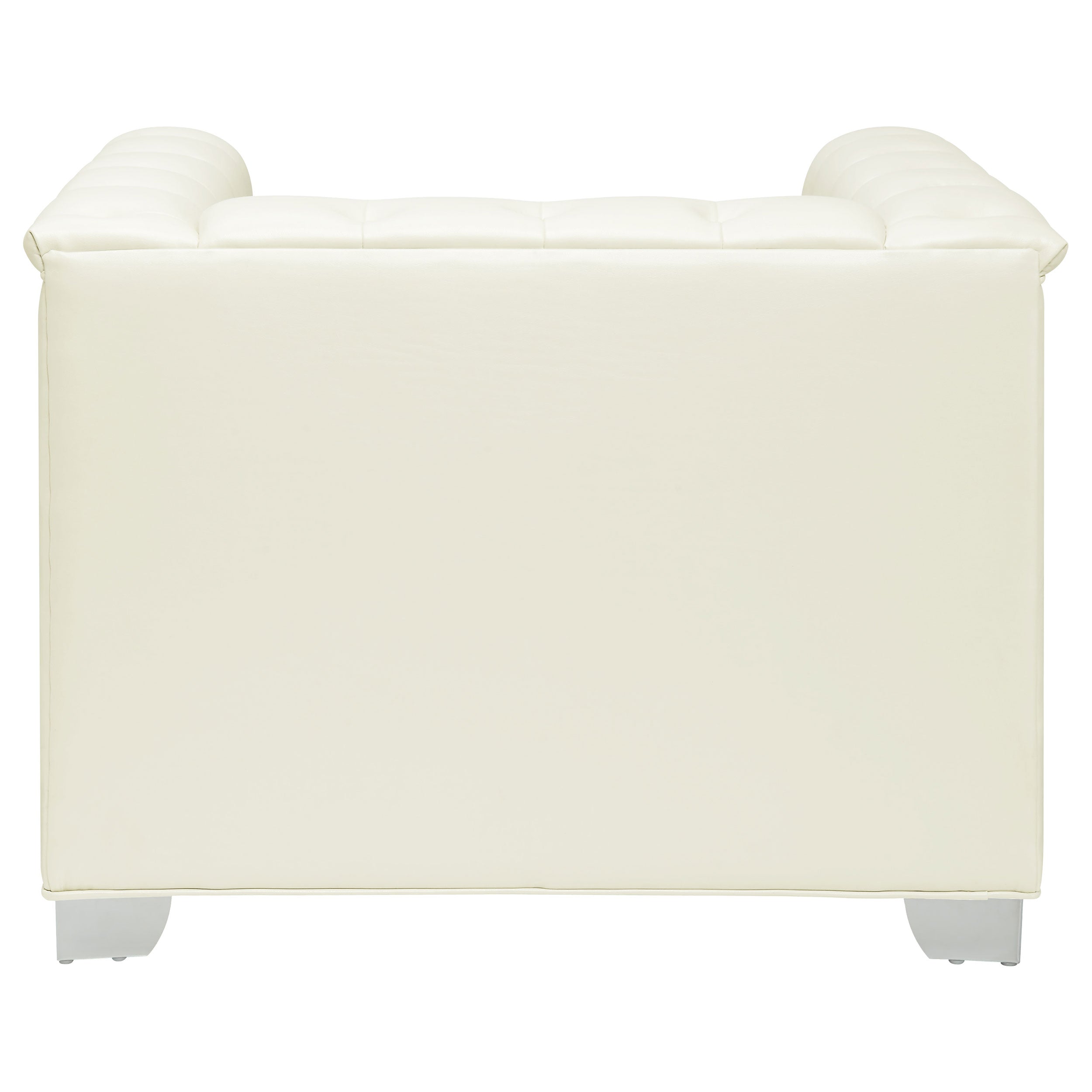 Chaviano Upholstered Track Arm Accent Chair Pearl White — view 6