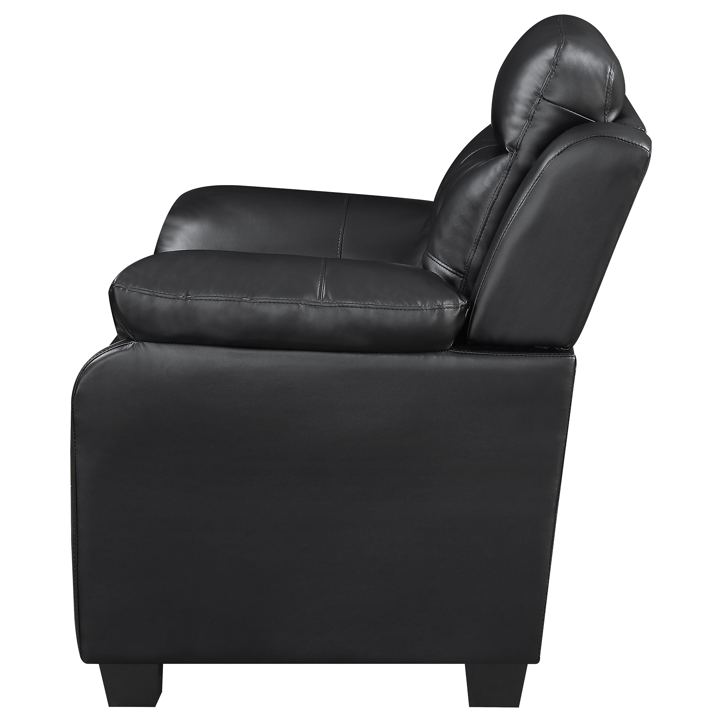 Finley Upholstered Padded Arm Tufted Sofa Black — view 5