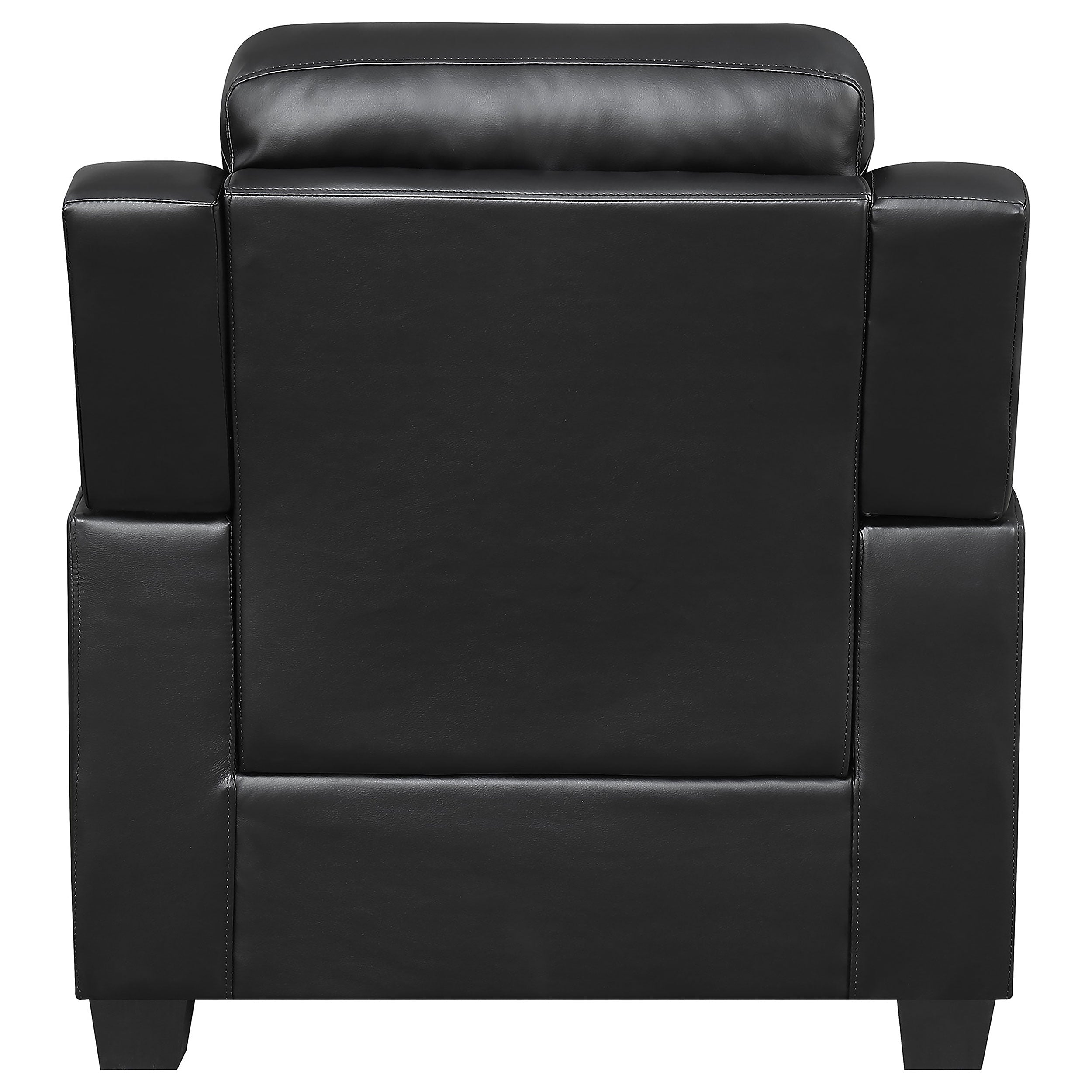 Finley Upholstered Padded Arm Tufted Accent Chair Black — view 6