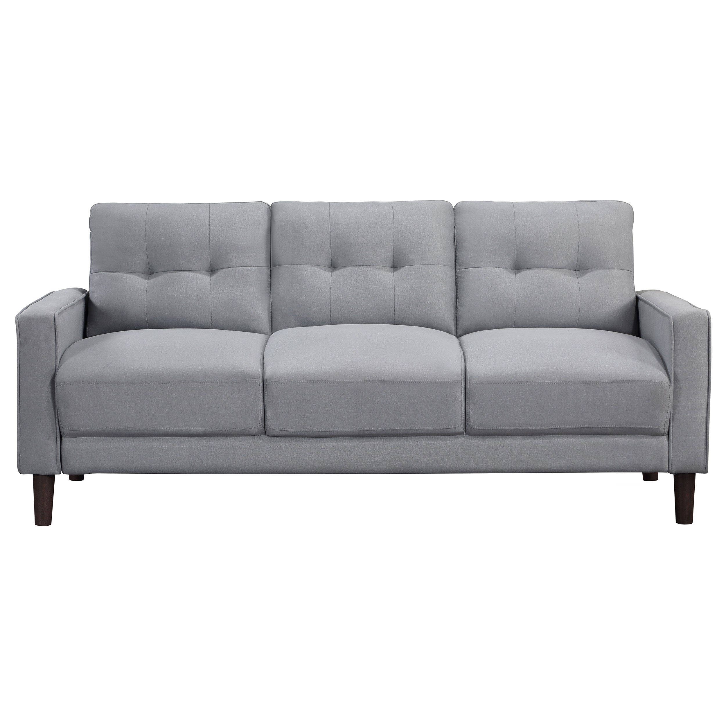 Bowen 3-piece Upholstered Track Arm Tufted Sofa Set Grey — view 4