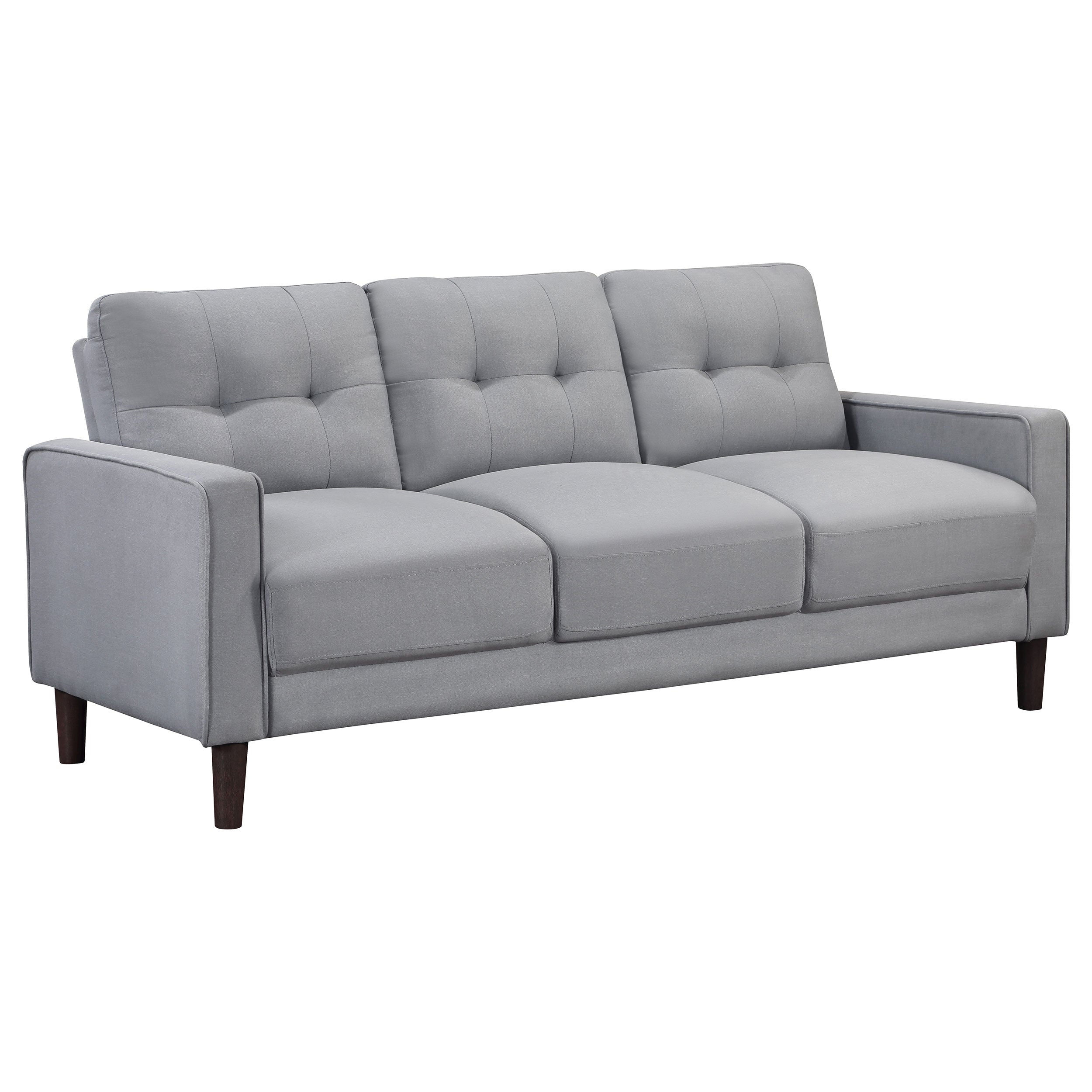 Bowen Upholstered Track Arm Tufted Sofa Grey — view 1