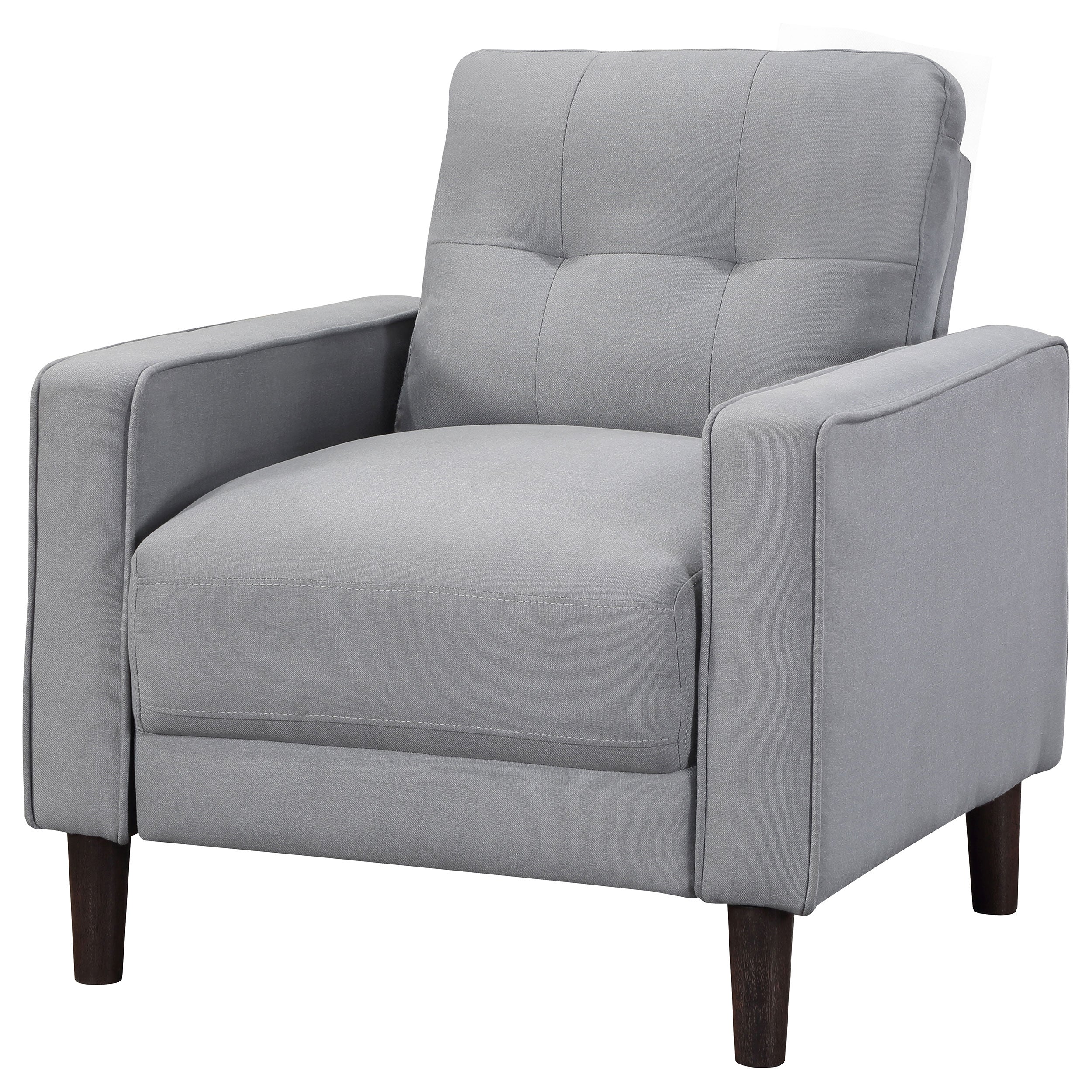 Bowen Upholstered Track Arm Tufted Accent Chair Grey — view 4