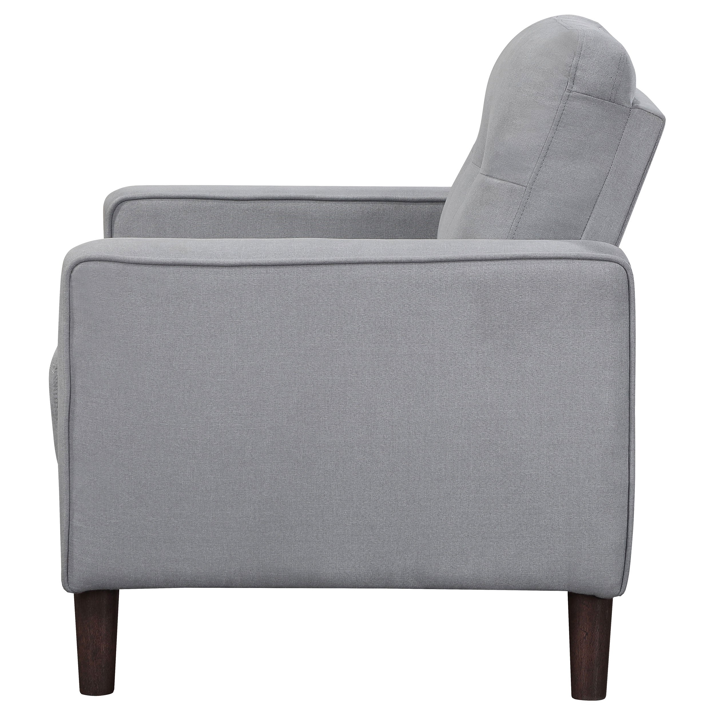 Bowen Upholstered Track Arm Tufted Accent Chair Grey — view 5