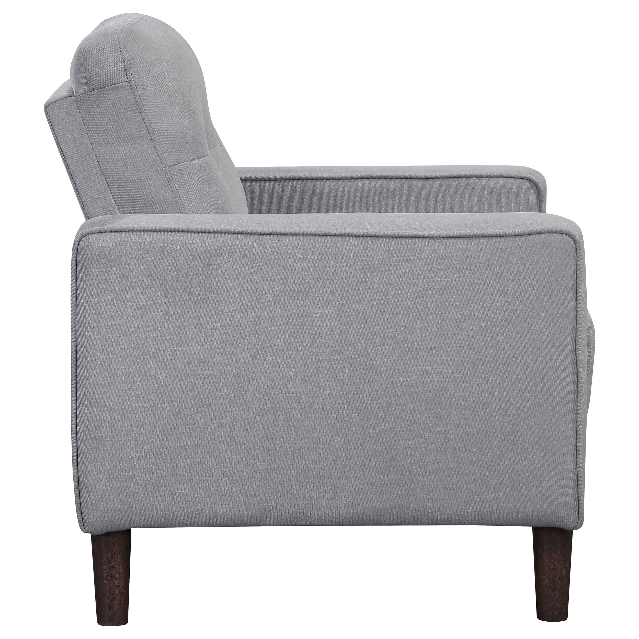 Bowen Upholstered Track Arm Tufted Accent Chair Grey — view 8