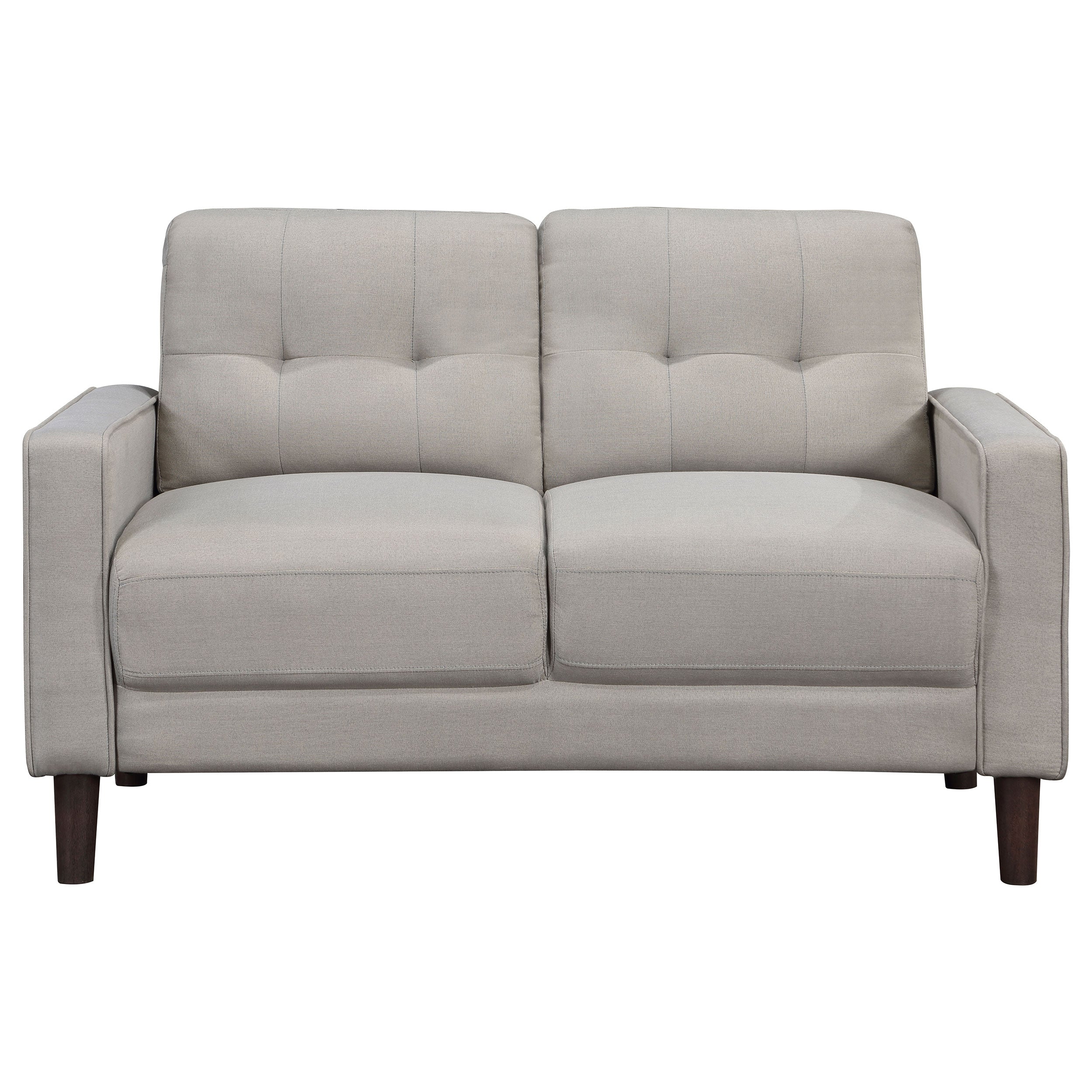 Bowen Upholstered Track Arm Tufted Loveseat Beige — view 3