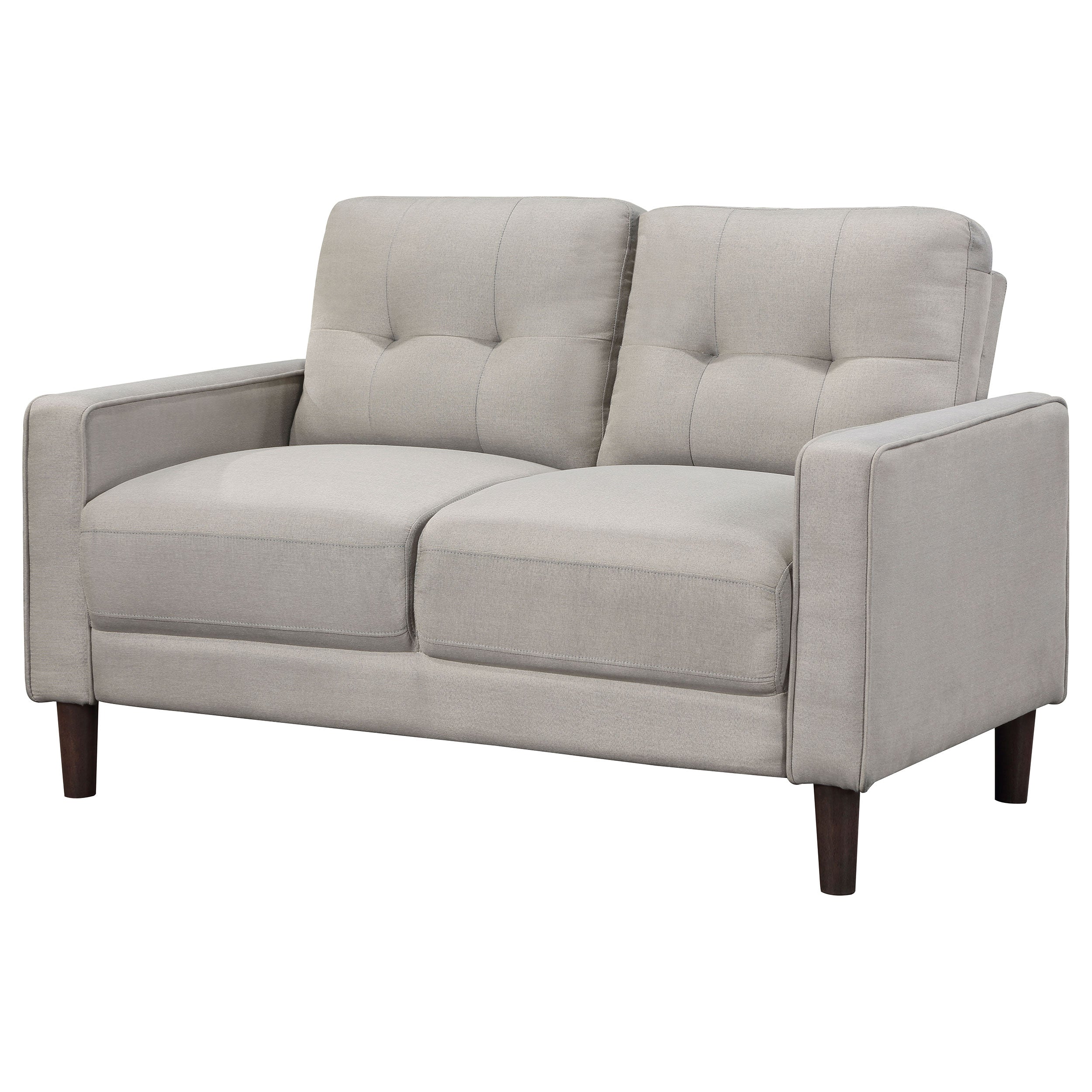 Bowen Upholstered Track Arm Tufted Loveseat Beige — view 4