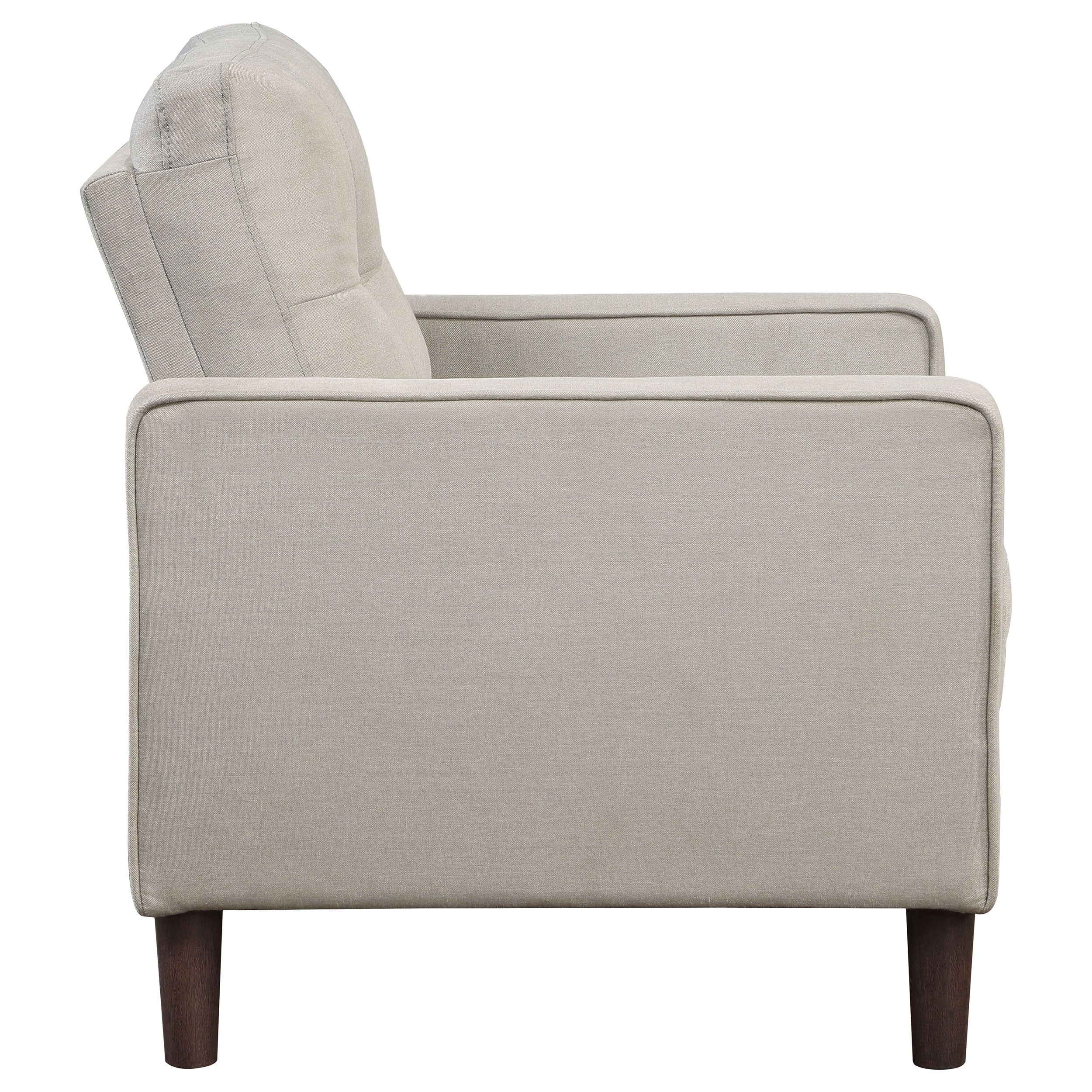 Bowen Upholstered Track Arm Tufted Accent Chair Beige — view 8