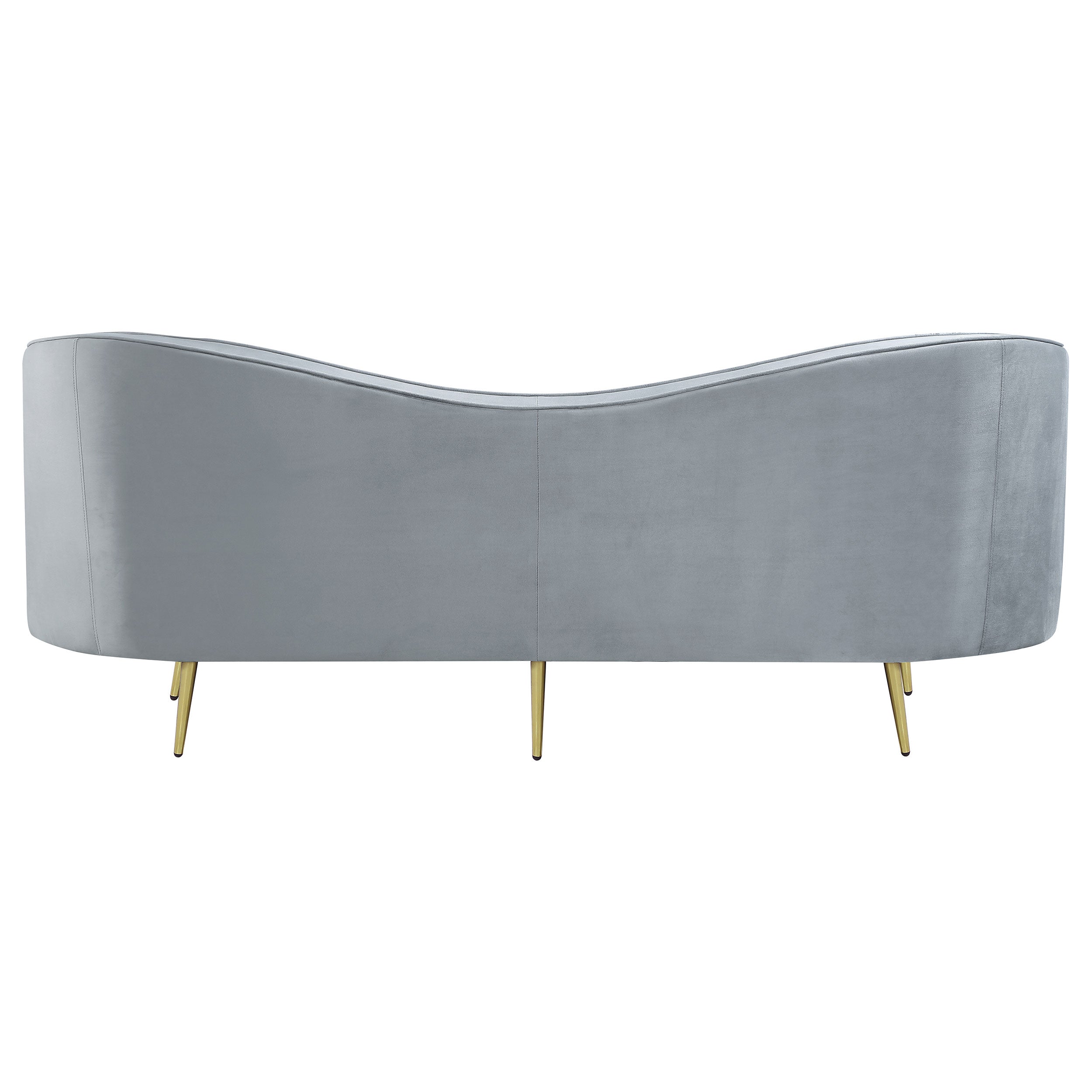 Sophia 2-piece Upholstered Channel Tufted Sofa Set Grey — view 5