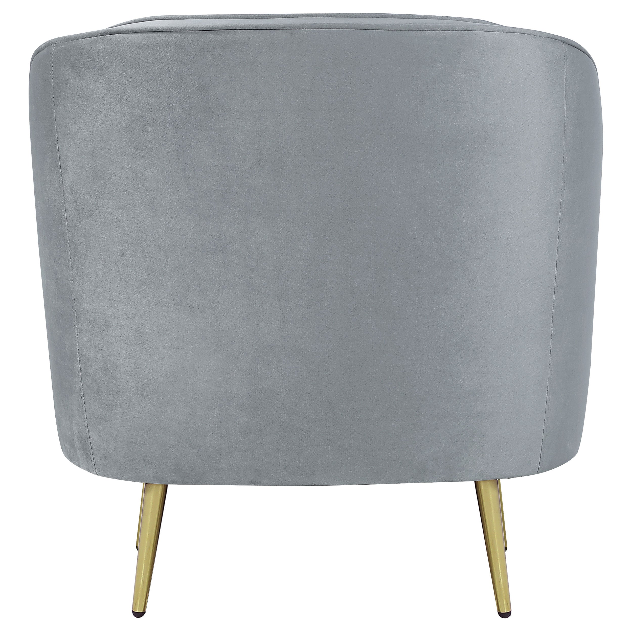 Sophia Upholstered Channel Tufted Barrel Accent Chair Grey — view 6