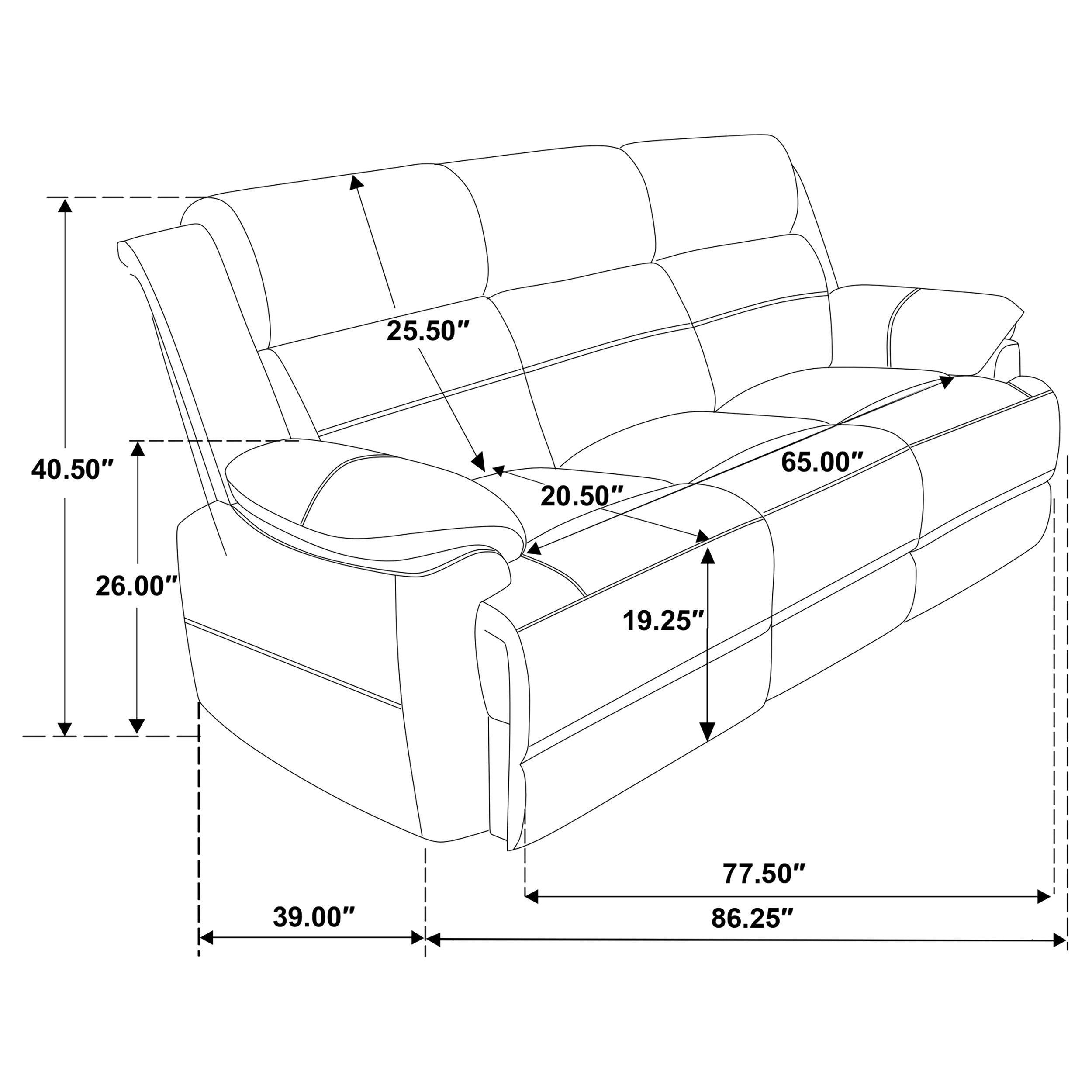 Ellington 2-piece Upholstered Padded Arm Sofa Set Dark Brown — view 12