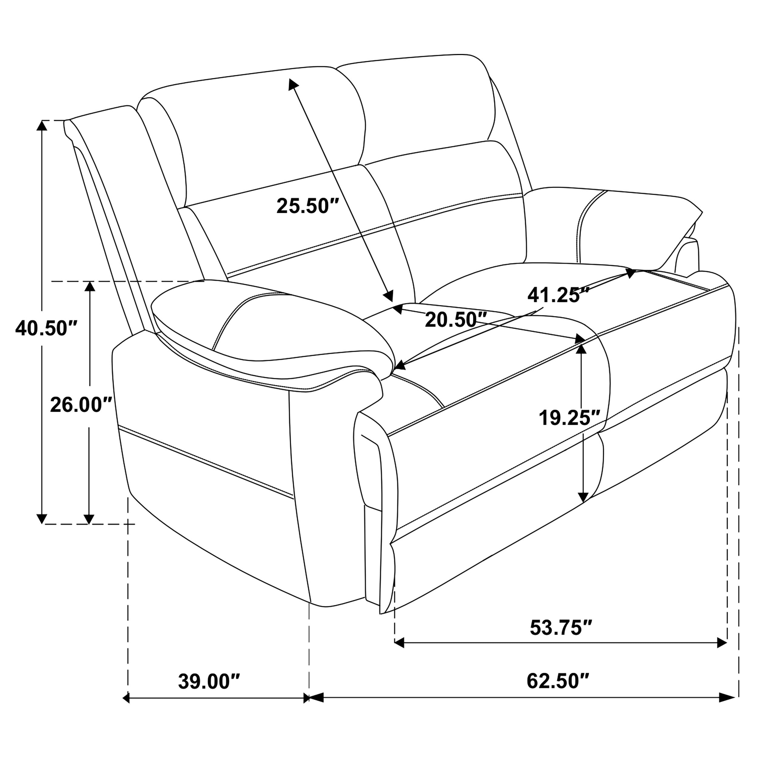 Ellington 3-piece Upholstered Padded Arm Sofa Set Dark Brown — view 16