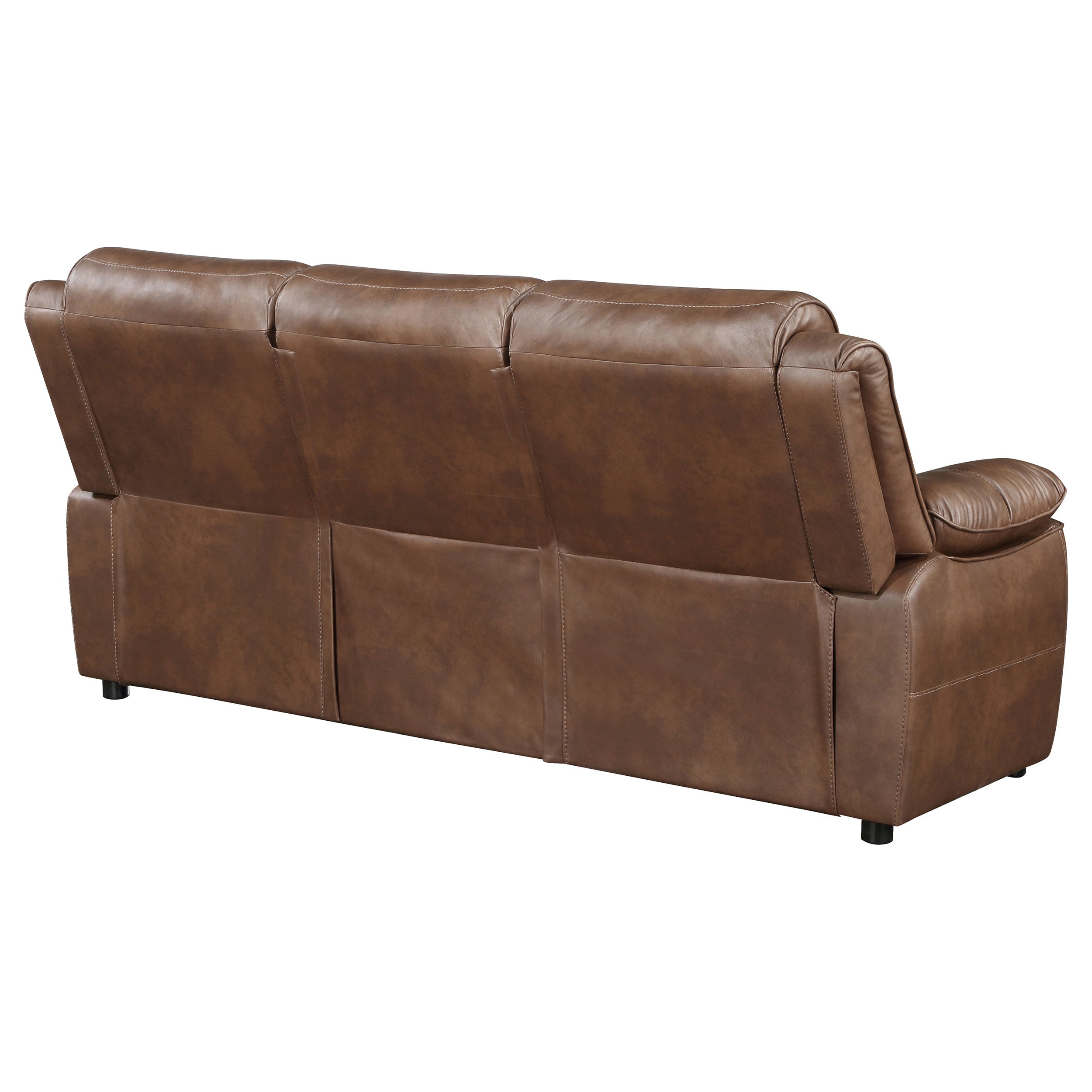 Ellington Upholstered Padded Arm Sofa Dark Brown — view 8