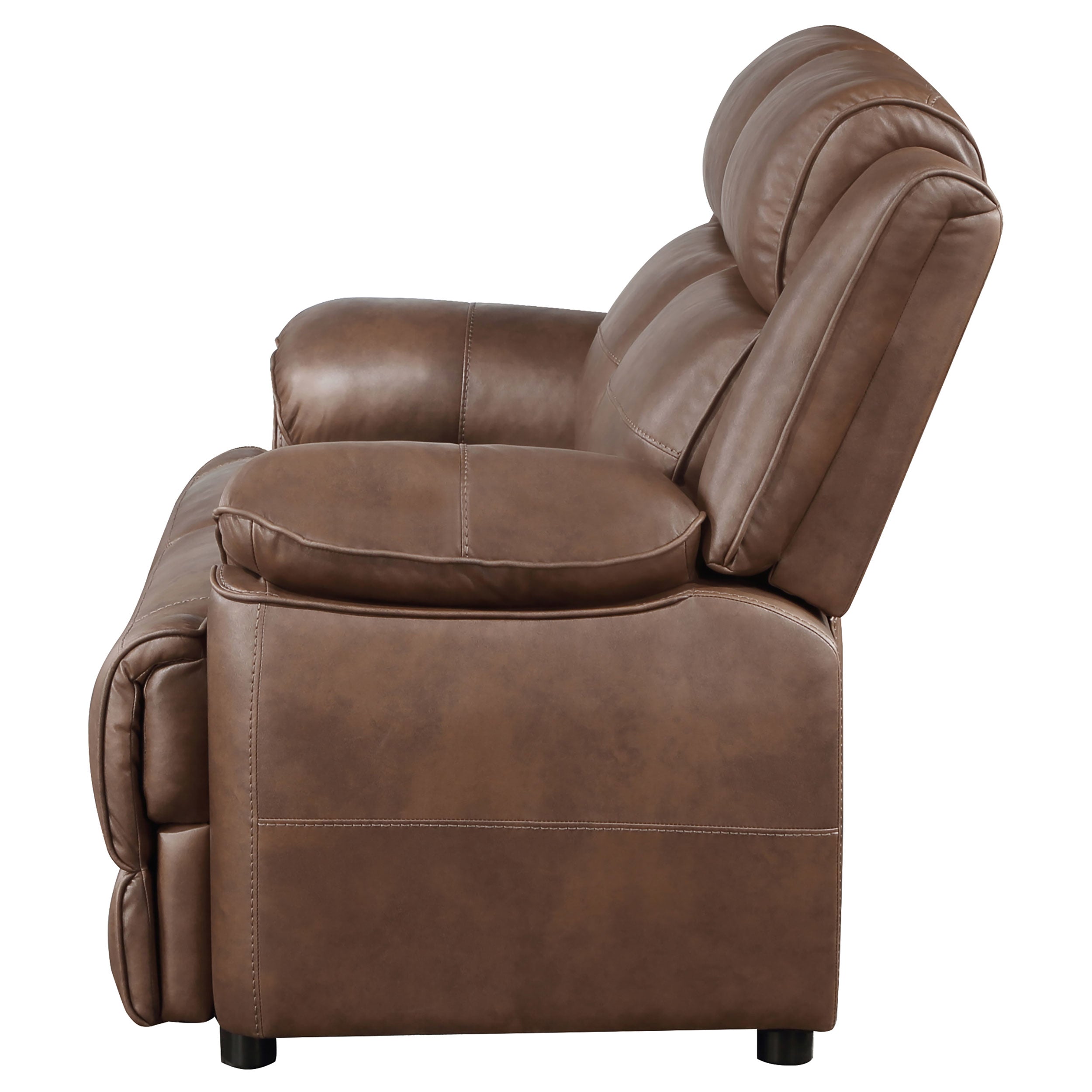 Ellington Upholstered Padded Arm Loveseat Dark Brown — view 5