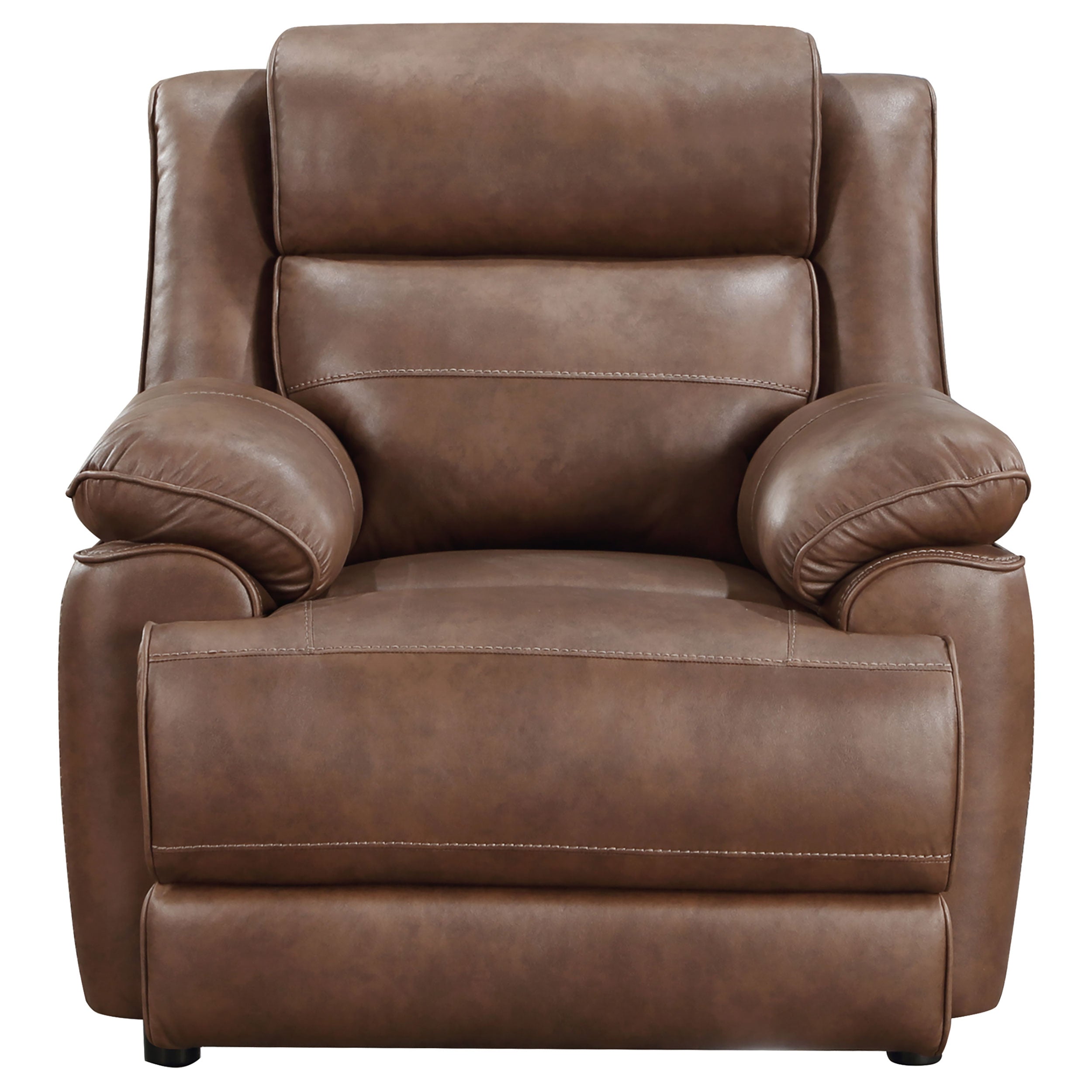 Ellington Upholstered Padded Arm Accent Chair Dark Brown — view 3
